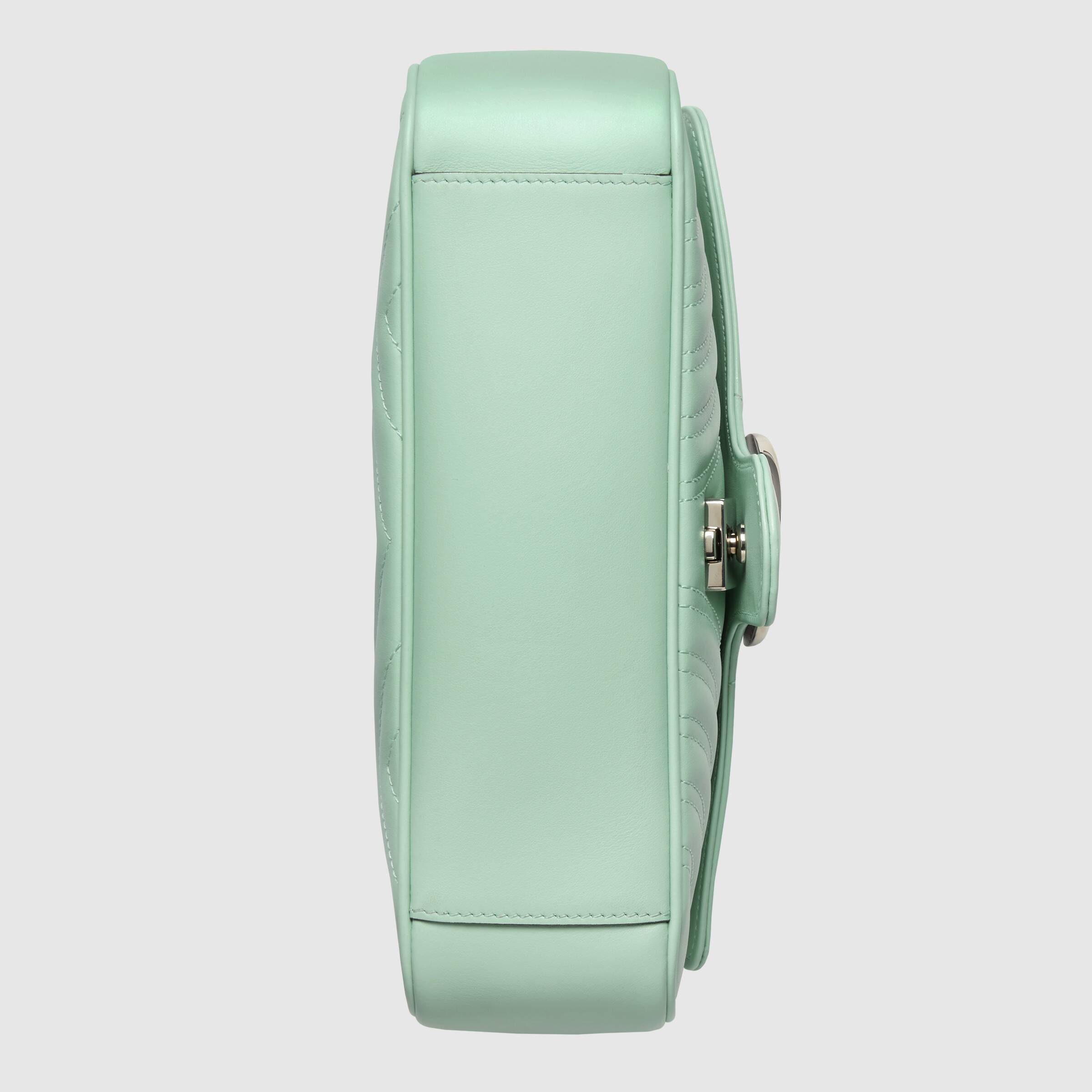Gucci GG Marmont Small Shoulder Bag in Pastel Green | Luxury Leather Crossbody Purse for Women | Perfect for Date Night & Evening Events