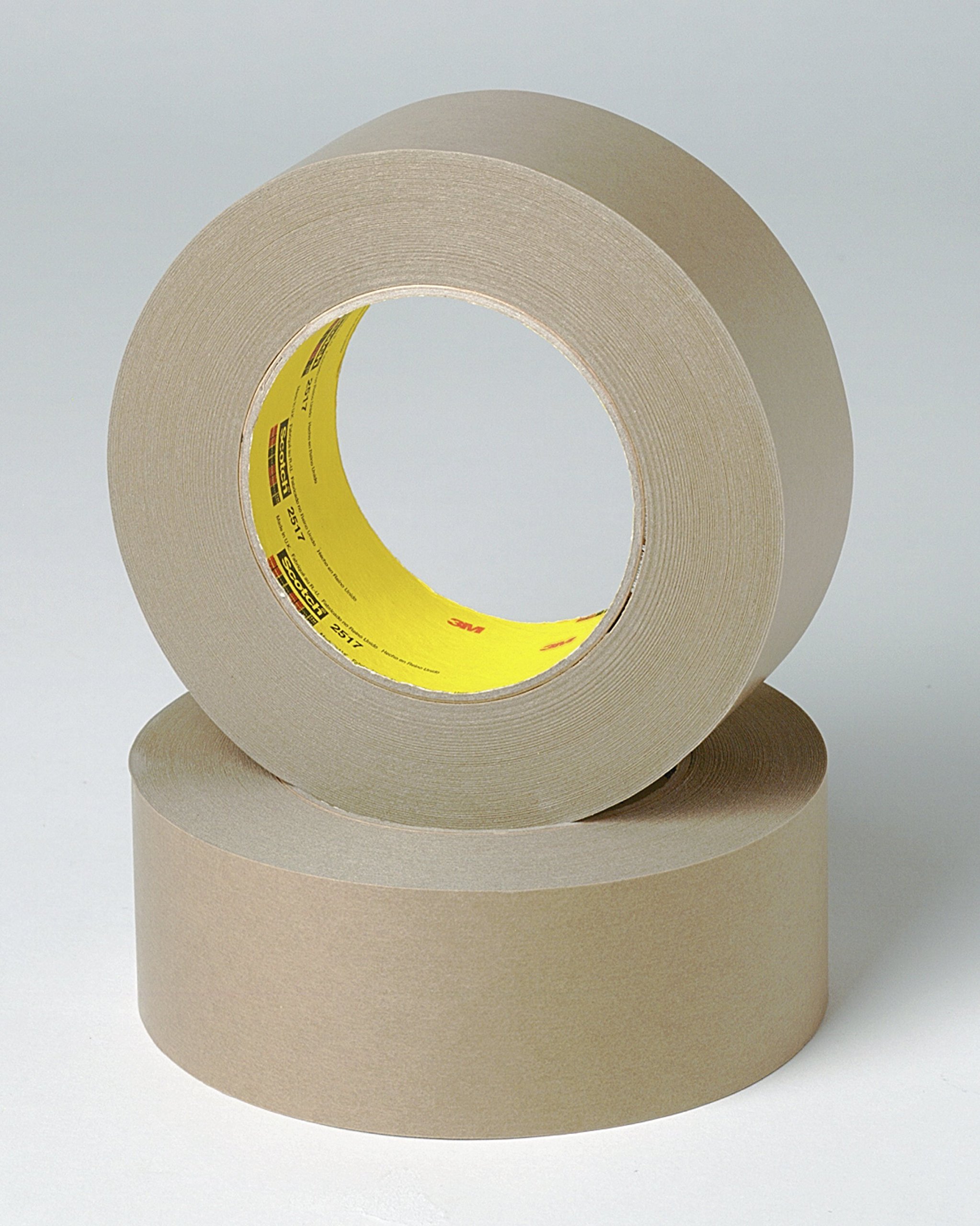 3M Flatback Tape 2517 - Medium Brown, 12 in x 60 yd, 6.5 mil Thickness, 4 Rolls per Case - Heavy Duty Packaging, Shipping, and Sealing Tape for Boxes and Cartons
