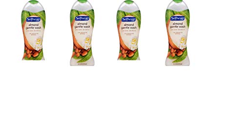 Softsoap Almond Oil & Peony Gentle Body Wash - 15 fl oz (Pack of 4) | Moisturizing & Hydrating Shower Gel for Dry Skin | Perfect for Daily Use, Spa Day & Relaxing Bath Time