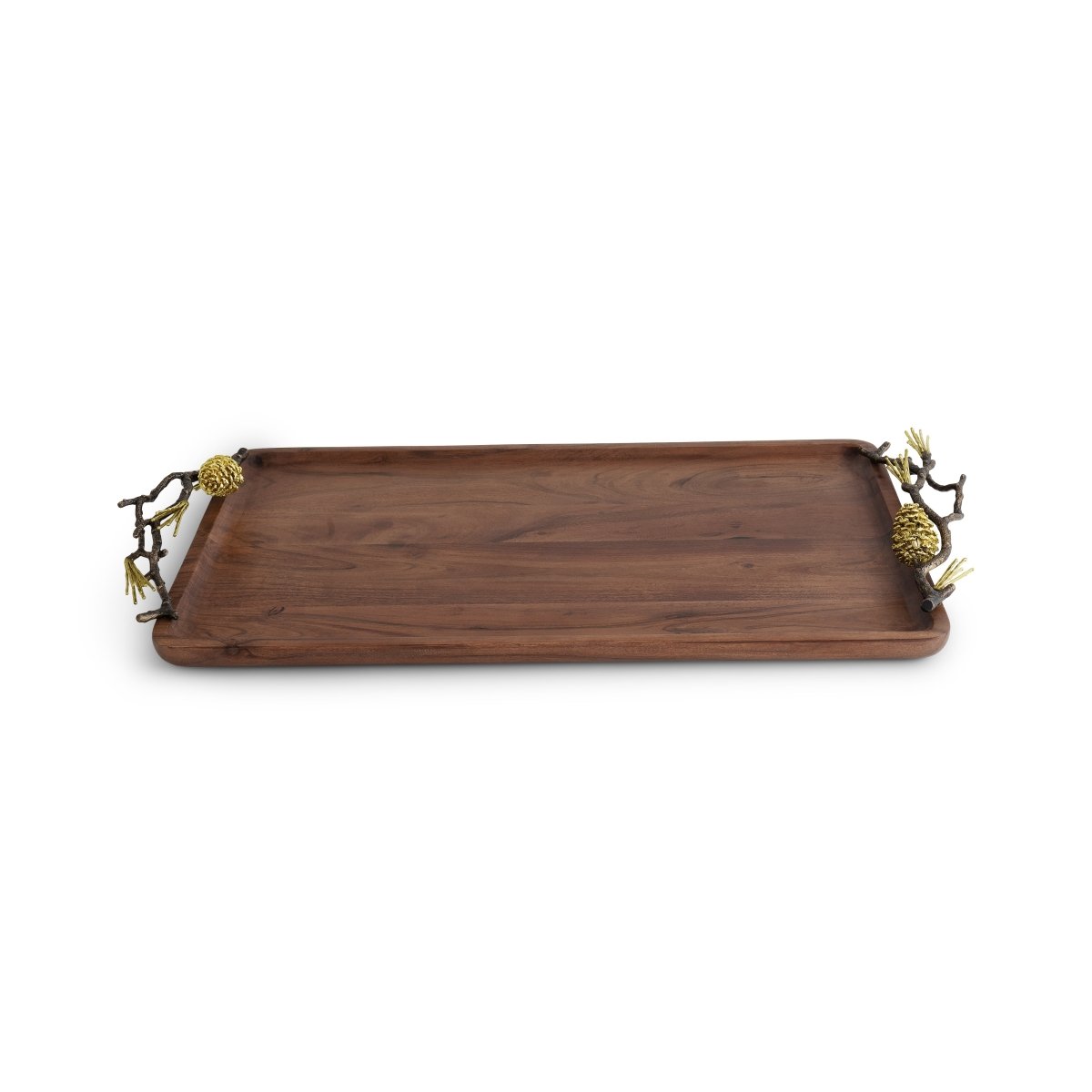 Natural Pine Cone Medium Wood Tray - Rustic Home Decor for Centerpieces, Dining Table, Shelf Display & Wedding Decorations
