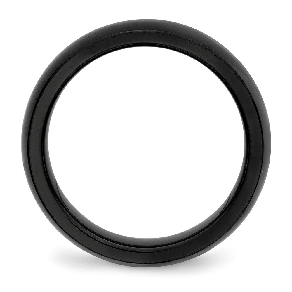 Solid Ceramic Black and White 6.00mm Wedding Band Ring for Men & Women - Durable Comfort Fit Wedding Ring for Everyday Wear, Anniversary Gift, and Special Occasions