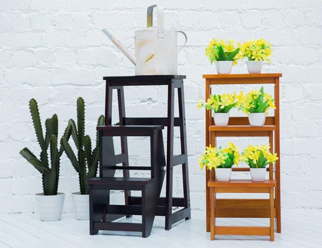 OKUOKA 3-Step Folding Step Stool - Portable Lightweight Ladder Stool for Home, Kitchen, Bathroom - Non-Slip Multi-Purpose Storage Step Stool for Adults & Kids - Perfect for Reaching High Shelves and Organizing