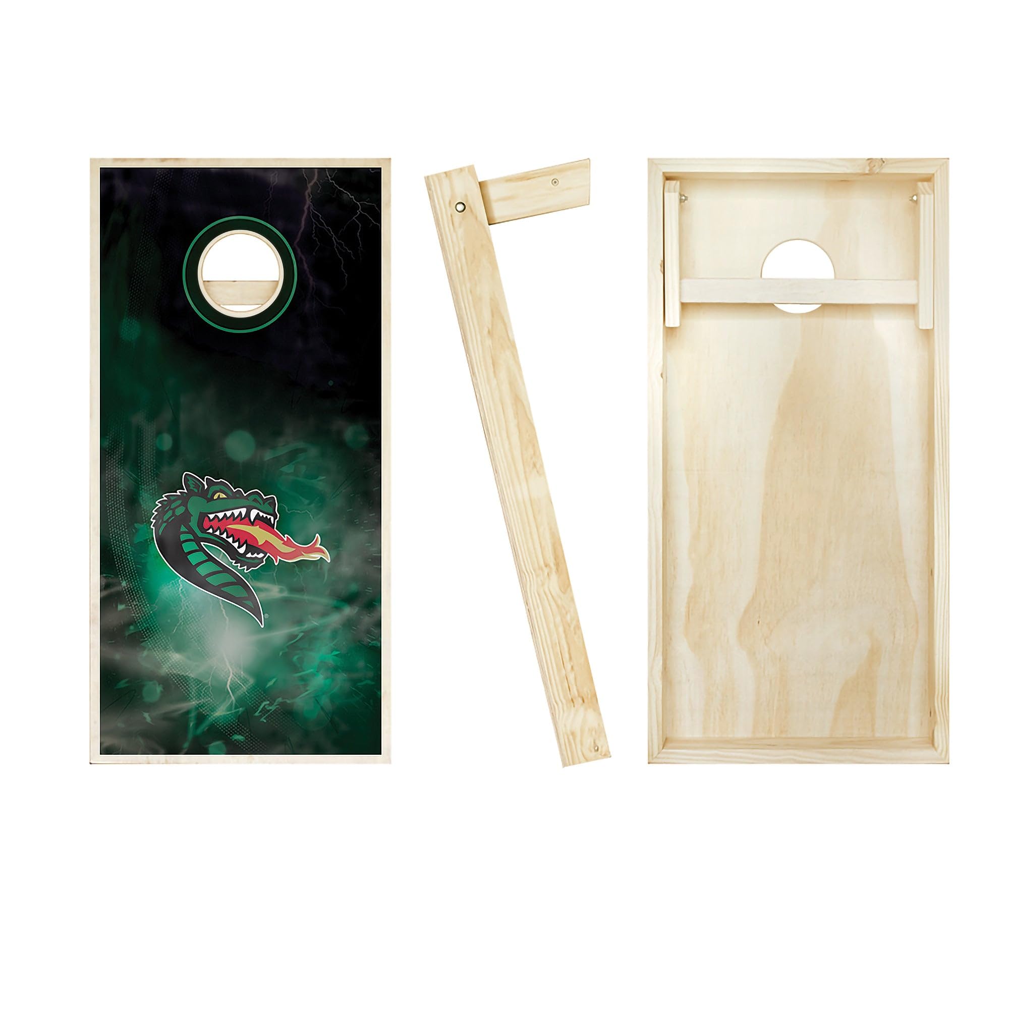 Premium UAB Smoke Cornhole Boards Set - 2 Regulation-Sized Boards & 8 Custom Team Logo Bags | Outdoor Lawn Games, Tailgate Parties, Backyard BBQ Entertainment