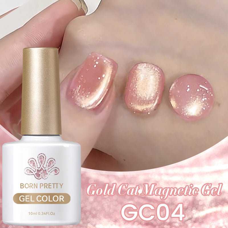 Gold Cat Magnetic Gel Polish GC04 Classic Poetry 10ml - Long Lasting Nail Polish for Salon & Home Manicure - Perfect for Parties, Weddings & Special Occasions