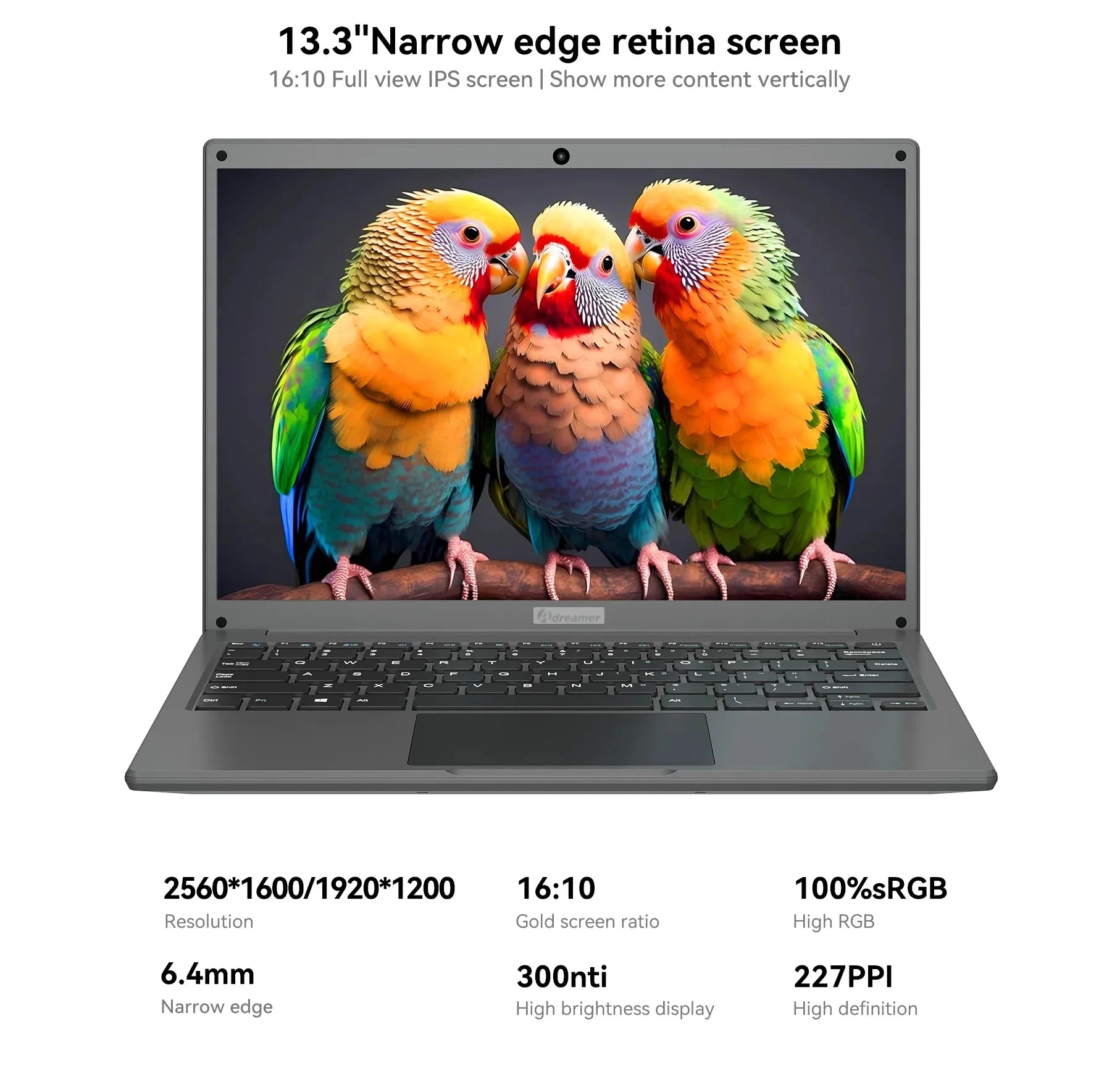 Dreamer 14 Inch Intel Celeron 3350 Laptop - Lightweight & Portable Notebook for Students, Business & Travel | Fast Performance for Work & Entertainment