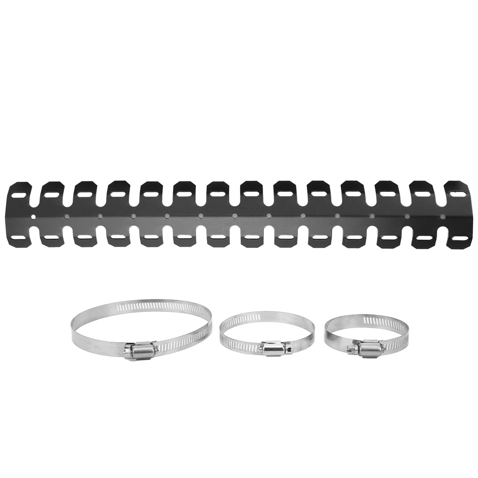 Acouto 23.85in Universal Motorcycle Exhaust Heat Shield - Black Anti-Scald Leg Protector & Pipe Cover | Heat Insulation for Cruiser, Sport Bike & Dirt Bike Riders
