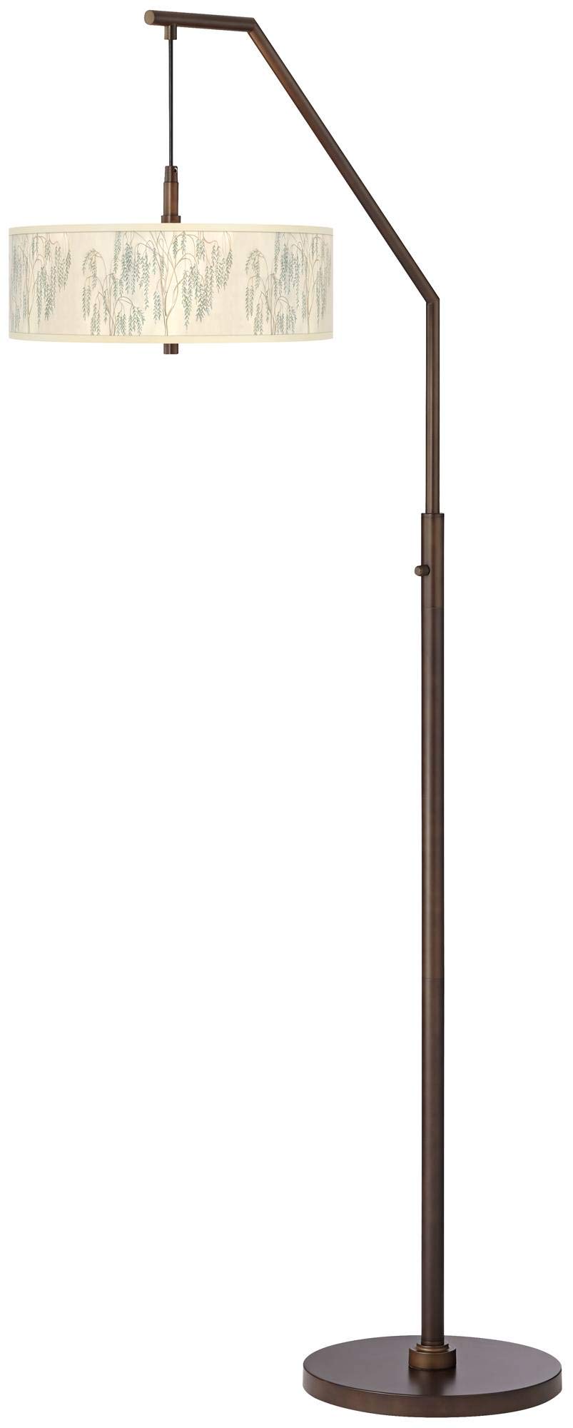 Elegant Weeping Willow Bronze Arc Floor Lamp - Modern Downbridge Lighting for Living Room, Bedroom & Office Decor