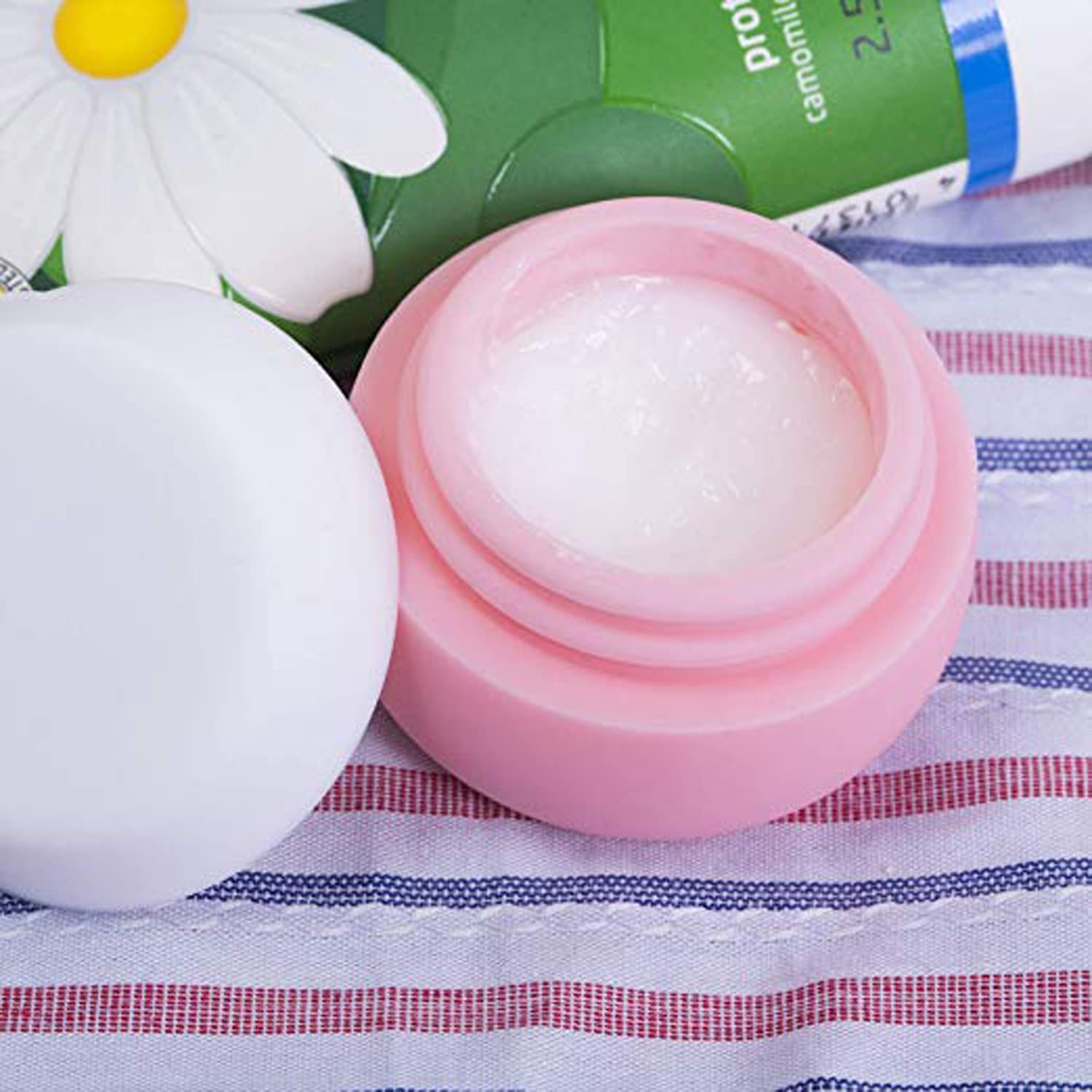 Gemice 4-Piece Silicone Travel Containers for Toiletries - TSA Approved Leak-Proof Cream Jars with Lids for Cosmetic, Makeup, Face & Body Creams - Perfect for Air Travel, Gym Bags & On-The-Go Skincare