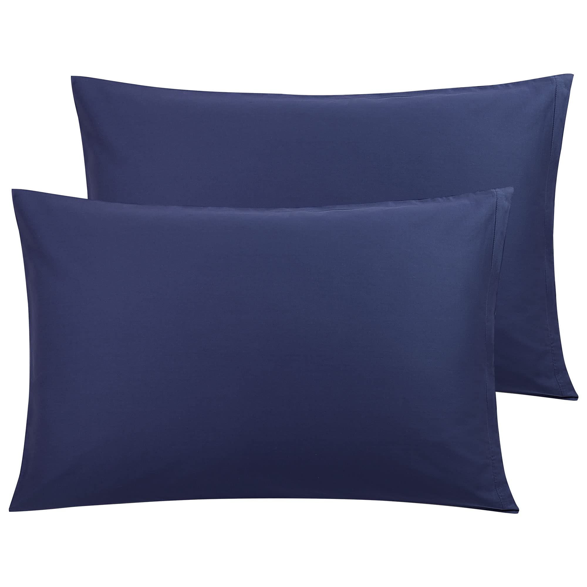 Premium Soft Cotton Pillowcases Set of 2 - Breathable & Hypoallergenic Bedding for Side Sleepers & Hot Sleepers - Perfect for Home, Hotel, or Travel Use