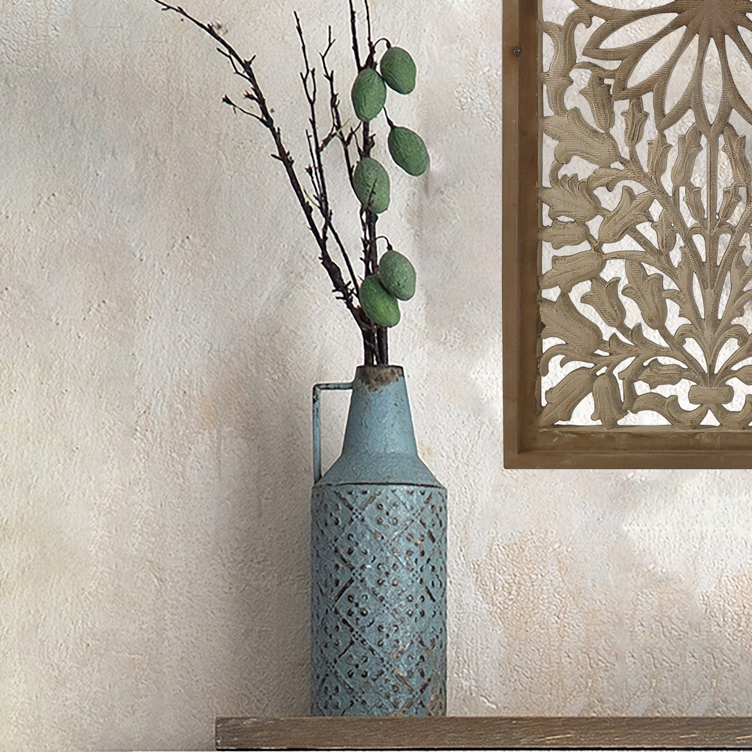Vintage Blue Ceramic Jug with Rustic Handle - Farmhouse Kitchen Decor by Urban Style™ - Perfect for Milk, Juice & Home Decoration