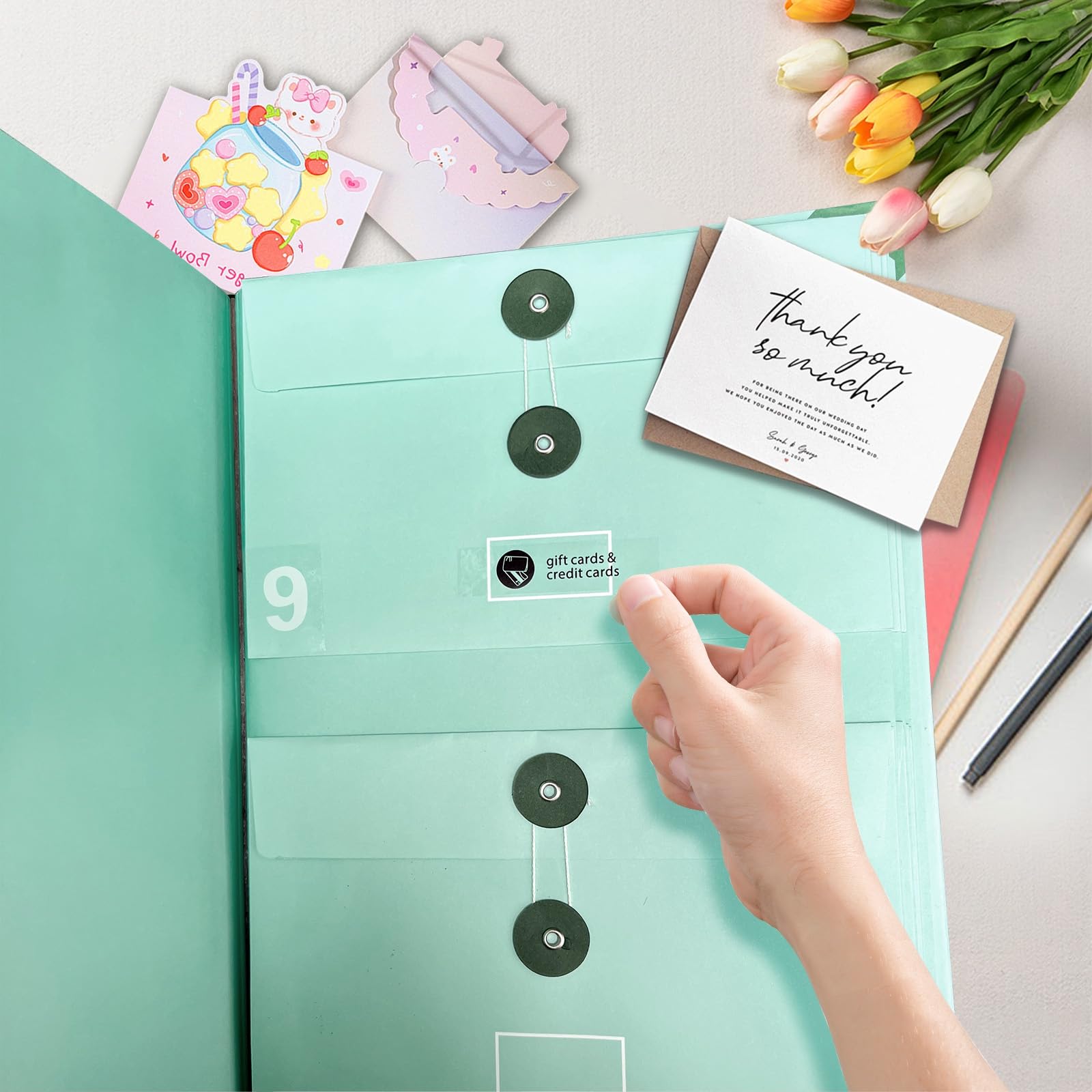 Essential Document Organizer Binder - Estate Planning, Important Papers & File Storage for Office, School & Work - Green (Perfect for Emergency Preparedness & Life Organization)