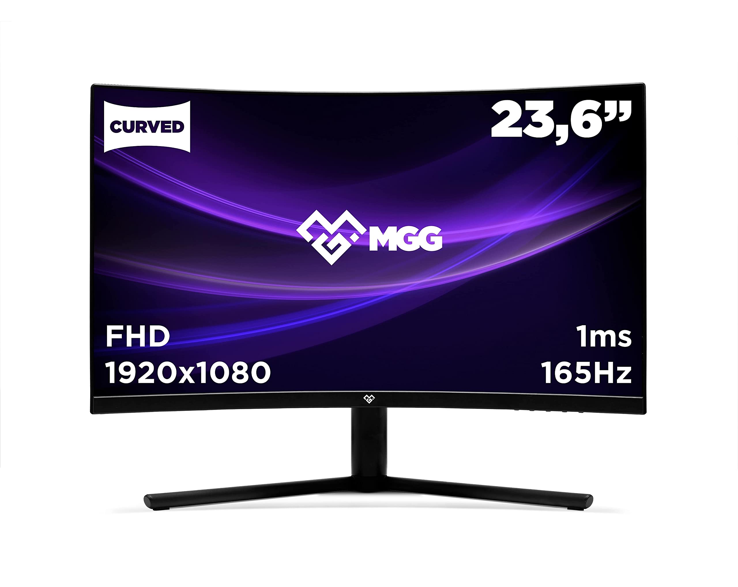 Millennium 24-inch Curved Gaming Monitor - Full HD 1080p, Black - Perfect for Esports, Streaming & Home Office Setup