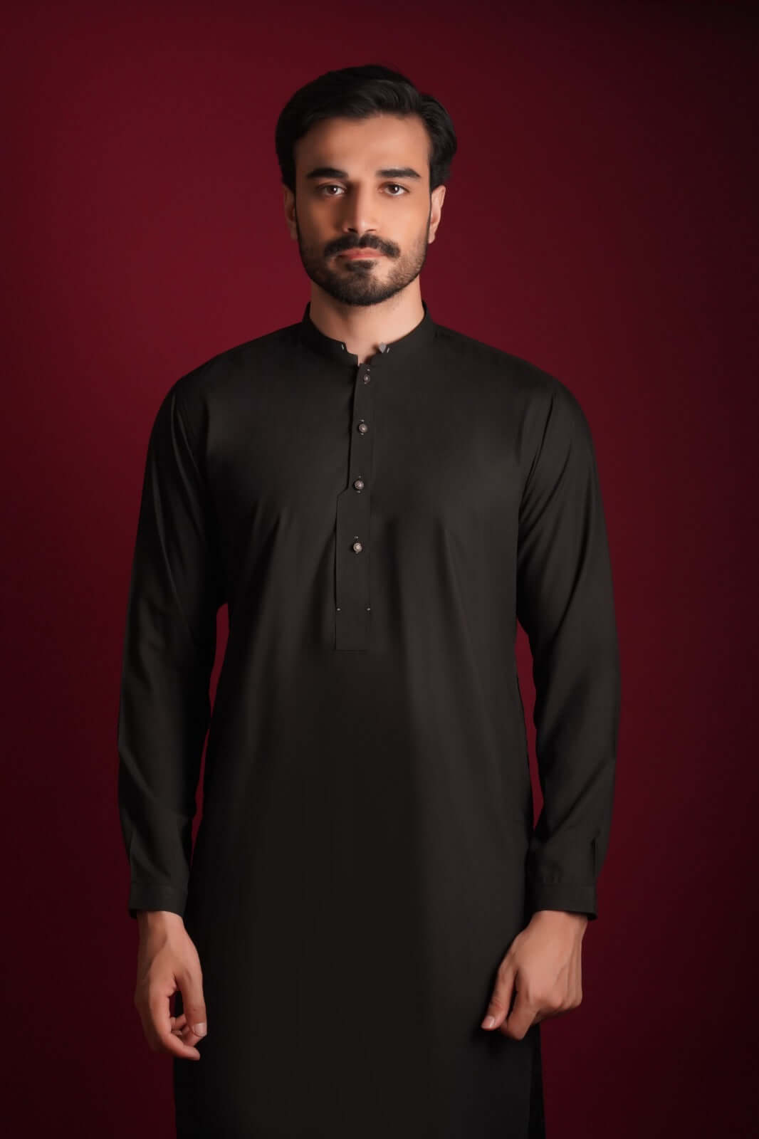 Premium Black A.I IronEZ Kurta & Pants Set for Men - Comfortable Traditional Indian Outfit for Festivals, Weddings & Casual Wear
