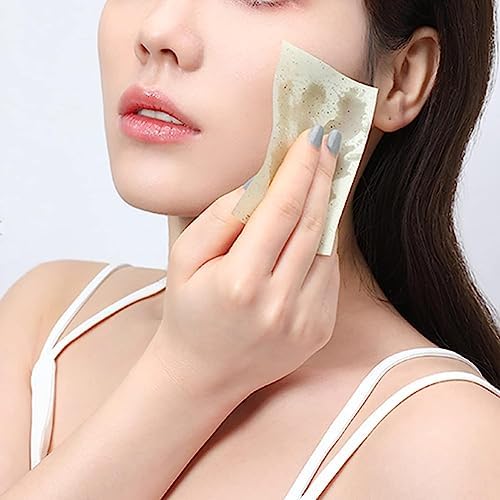 BLUERIDE Oil Blotting Sheets for Face - 100pcs Bamboo Charcoal & Green Tea Oil Absorbing Papers | Natural, Portable Facial Blotting Sheets for Oily Skin | Perfect for Travel, Gym & Everyday Makeup Touch-Ups