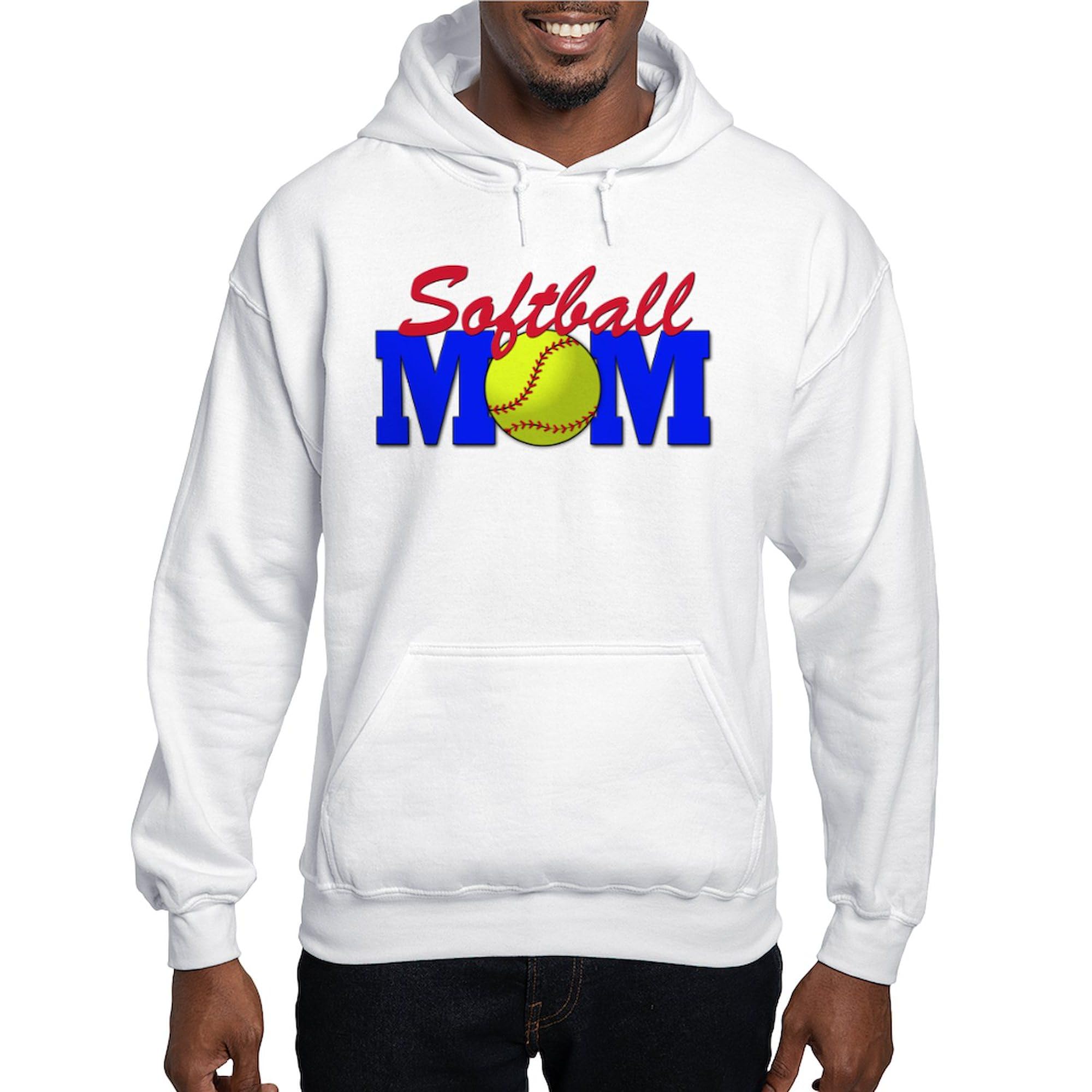 Softball Mom Hooded Sweatshirt - Lightweight Regular Fit Pullover for Women & Men - Perfect for Baseball Games, Team Spirit & Casual Wear
