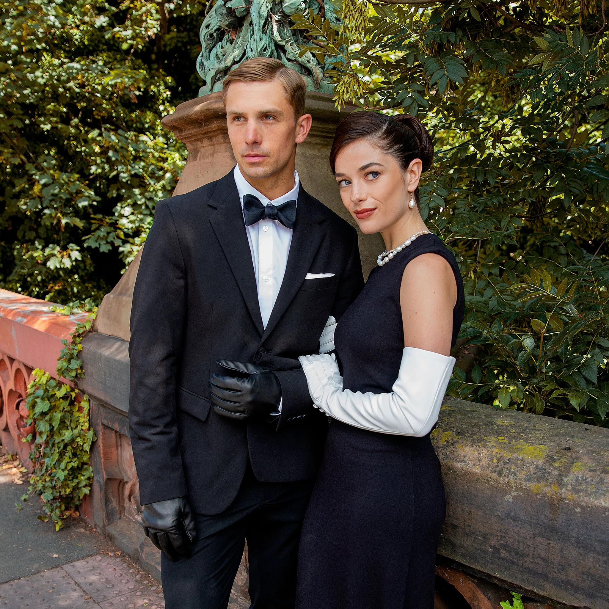 Women's Polly Long Leather Gloves - Black | Winter Fashion, Formal Events & Cold Weather Accessories