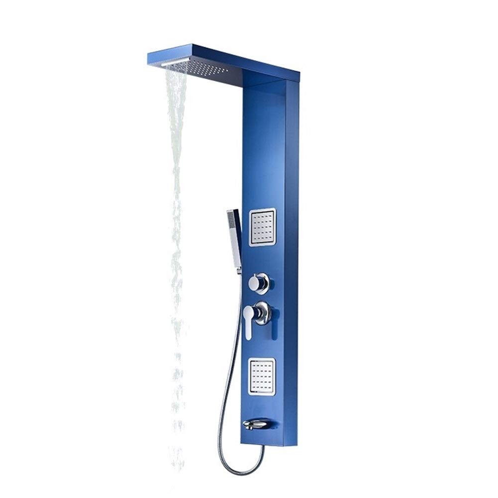 HUACHEN-LS Multi-Function Shower Tower Panel with Dual Massage Sprays - Easy Connect Bathroom Shower Head Kit for Luxurious Spa Experience (Perfect for Modern Bathroom Renovation & Relaxing Shower Time)