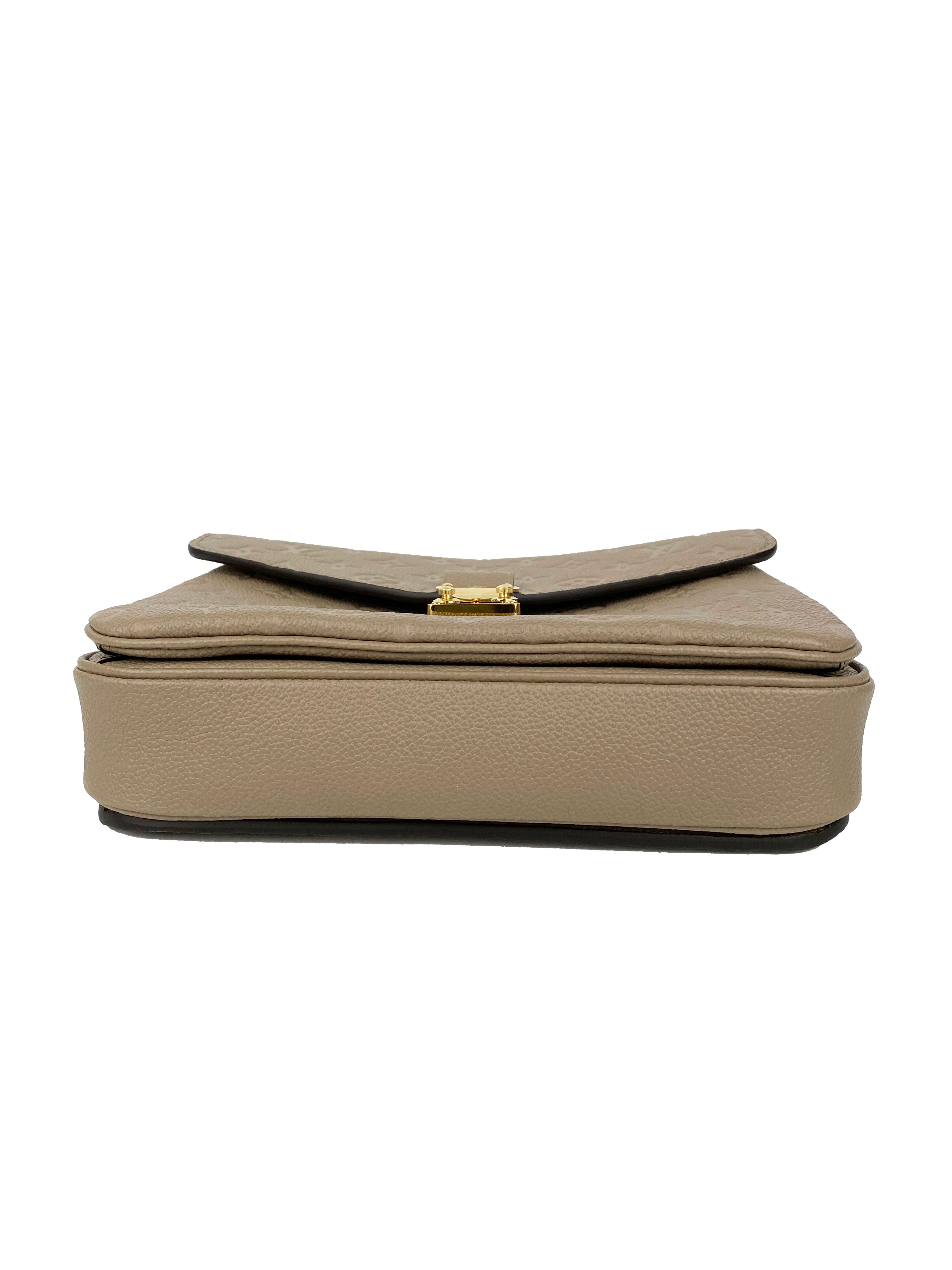 Authentic Louis Vuitton Pochette Métis Crossbody Bag in Beige Monogram Canvas - Perfect for Work, Travel & Everyday Luxury Fashion Accessory