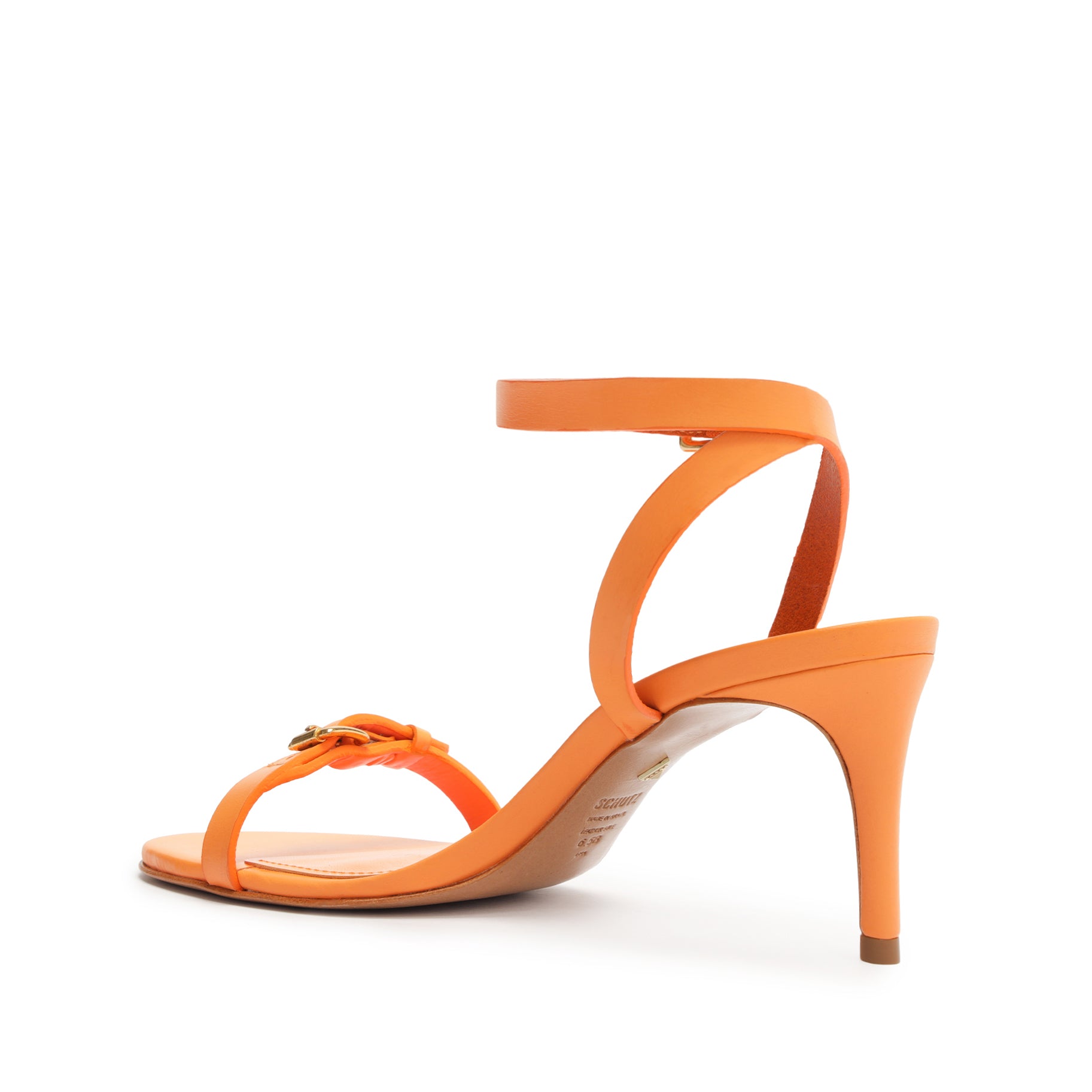 Aurora Mid Stiletto Leather Sandals for Women - Comfortable Heeled Sandals with Ankle Strap, Perfect for Summer Weddings, Beach Vacations & Date Nights