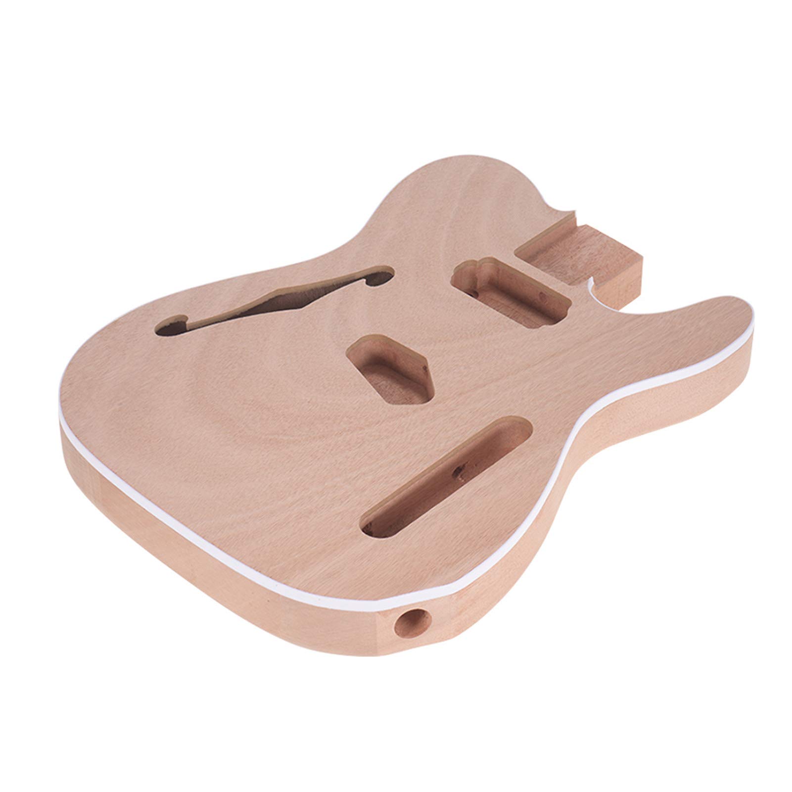 Unfinished Electric Guitar Body Blank - DIY Mahogany & Composite Wood Guitar Parts for Fender Style Guitars - Perfect for Custom Builds, Repairs, and DIY Projects
