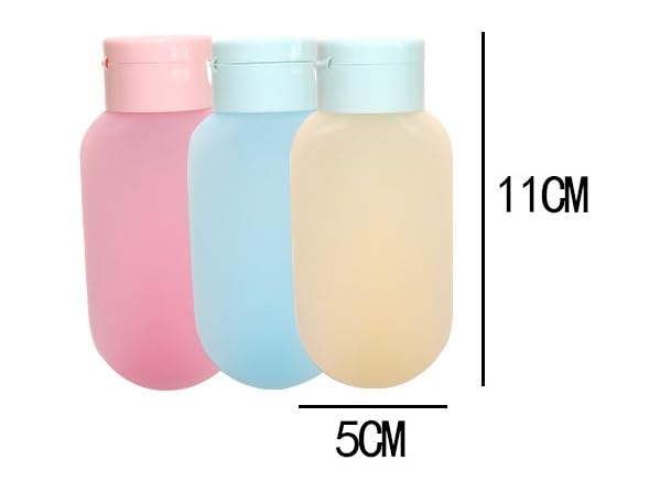 3-Pack 60ML Leak-Proof Travel Bottles for Toiletries - Refillable Squeeze Containers for Shampoo, Lotion, Cream & Gel | TSA Approved for Air Travel, Gym & Vacation Essentials