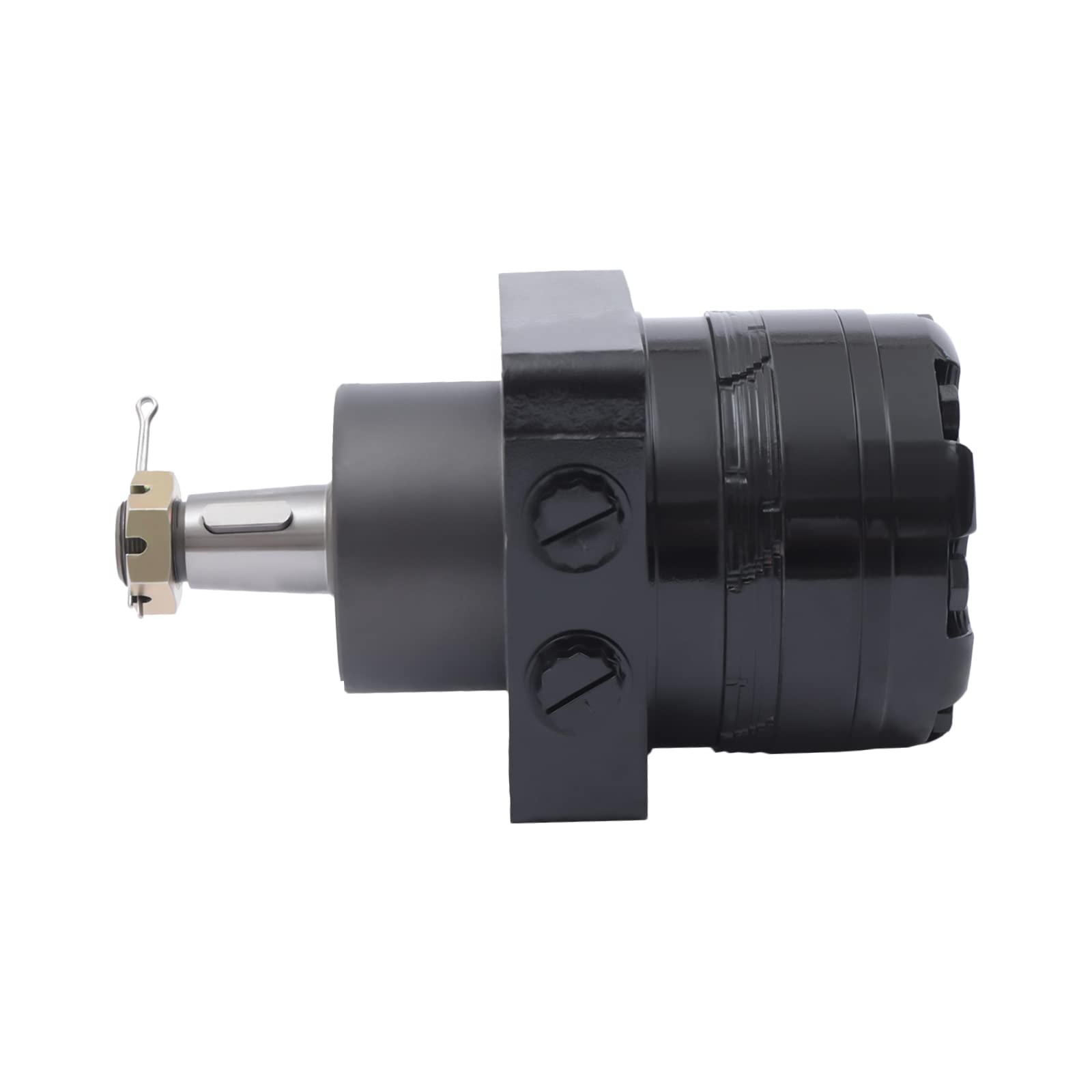Heavy Duty Black Hydraulic Wheel Motor - Cast Iron Construction - Compatible with 737 757 777 797 7200 7400 8500 Aircraft - OEM TCA12678 TCA17739 Replacement Part - Ideal for Aircraft Maintenance & Repair Operations