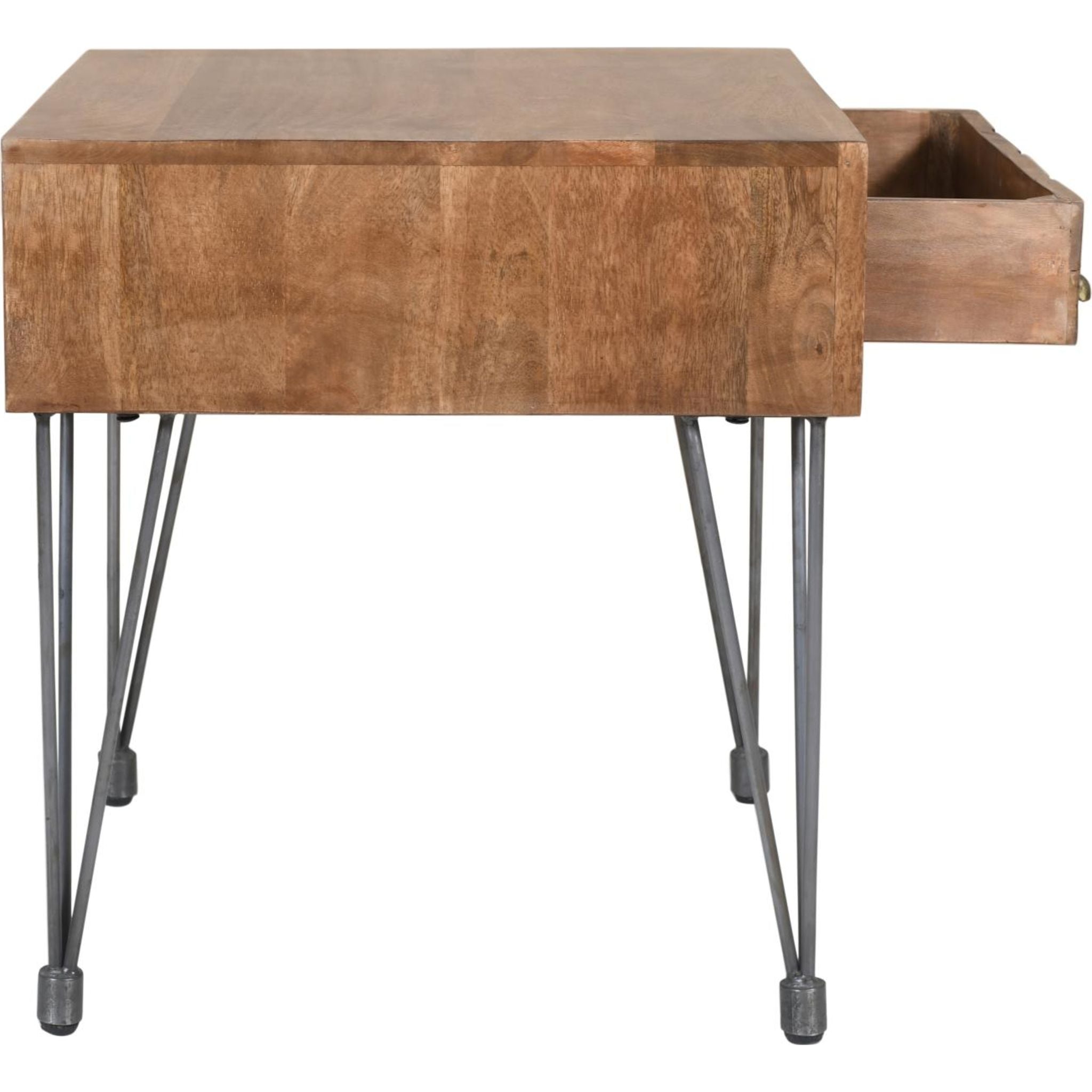 Vintage Wooden End Table - Medium Brown Finish - Perfect for Living Room, Bedroom, or Office Side Table