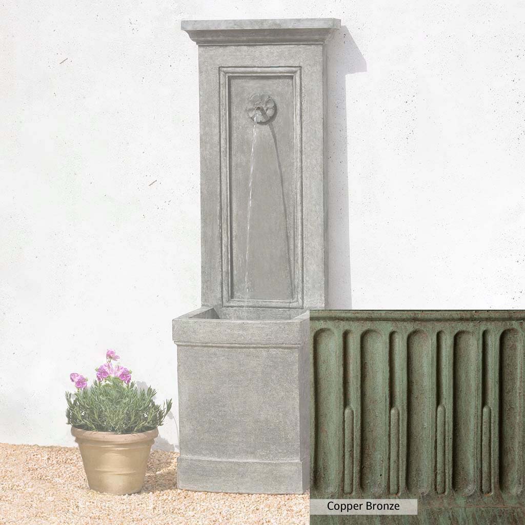Campania International Auberge Wall Fountain - Outdoor Garden Water Feature for Patio, Yard & Landscape Decor | Relaxing Waterfall Sounds for Backyard Oasis