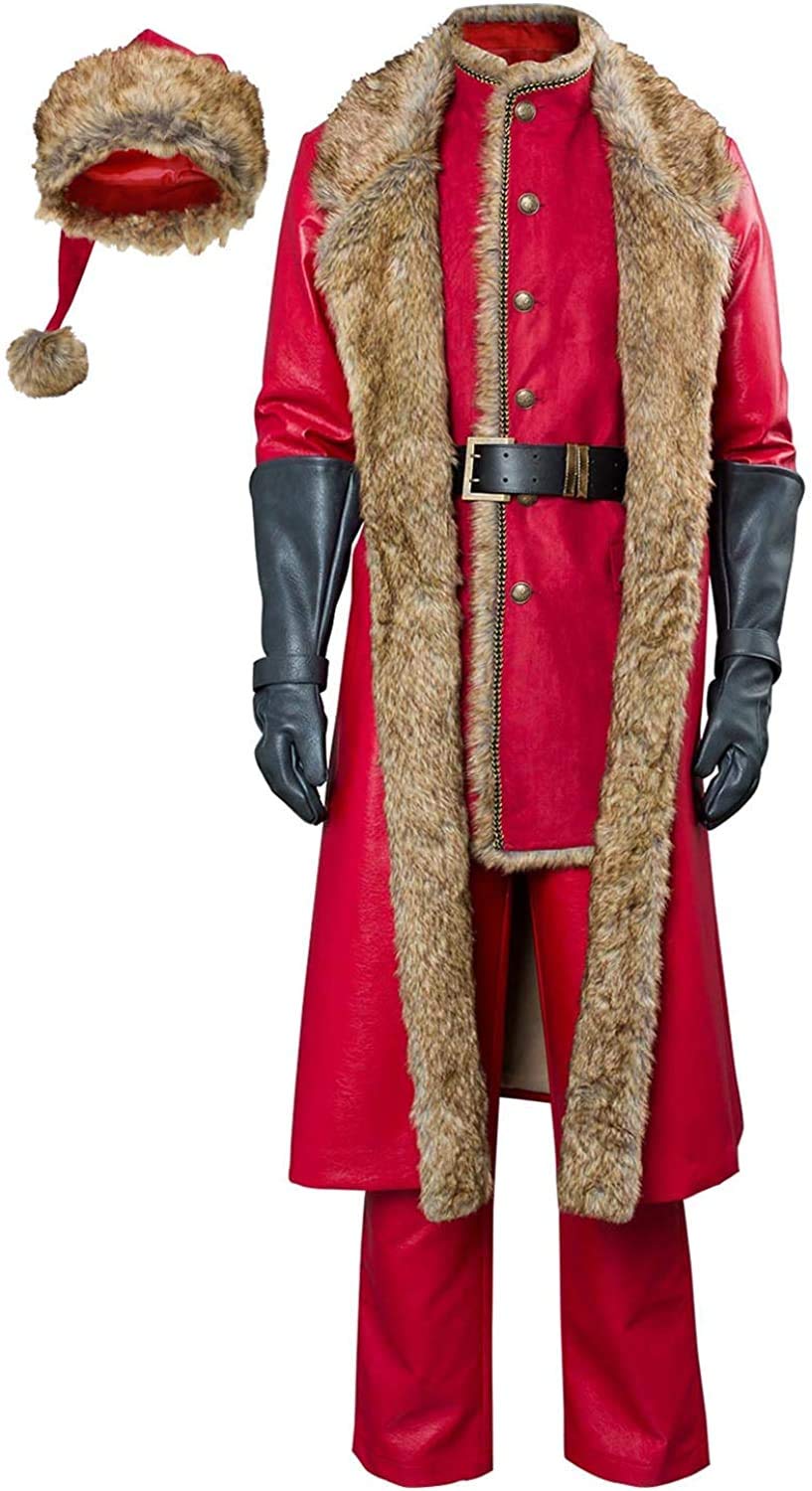 Dahee Unisex Christmas Santa Claus Costume Set - Full Outfit with Coat, Pants & Accessories (US Sizes) | Perfect for Holiday Parties, Cosplay & Festive Events