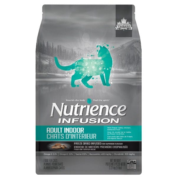 Nutrience Infusion Adult Indoor Chicken Recipe Dry Cat Food - High Protein, Grain-Free for Healthy Weight & Digestion - Perfect for Indoor Cats with Sensitive Stomachs