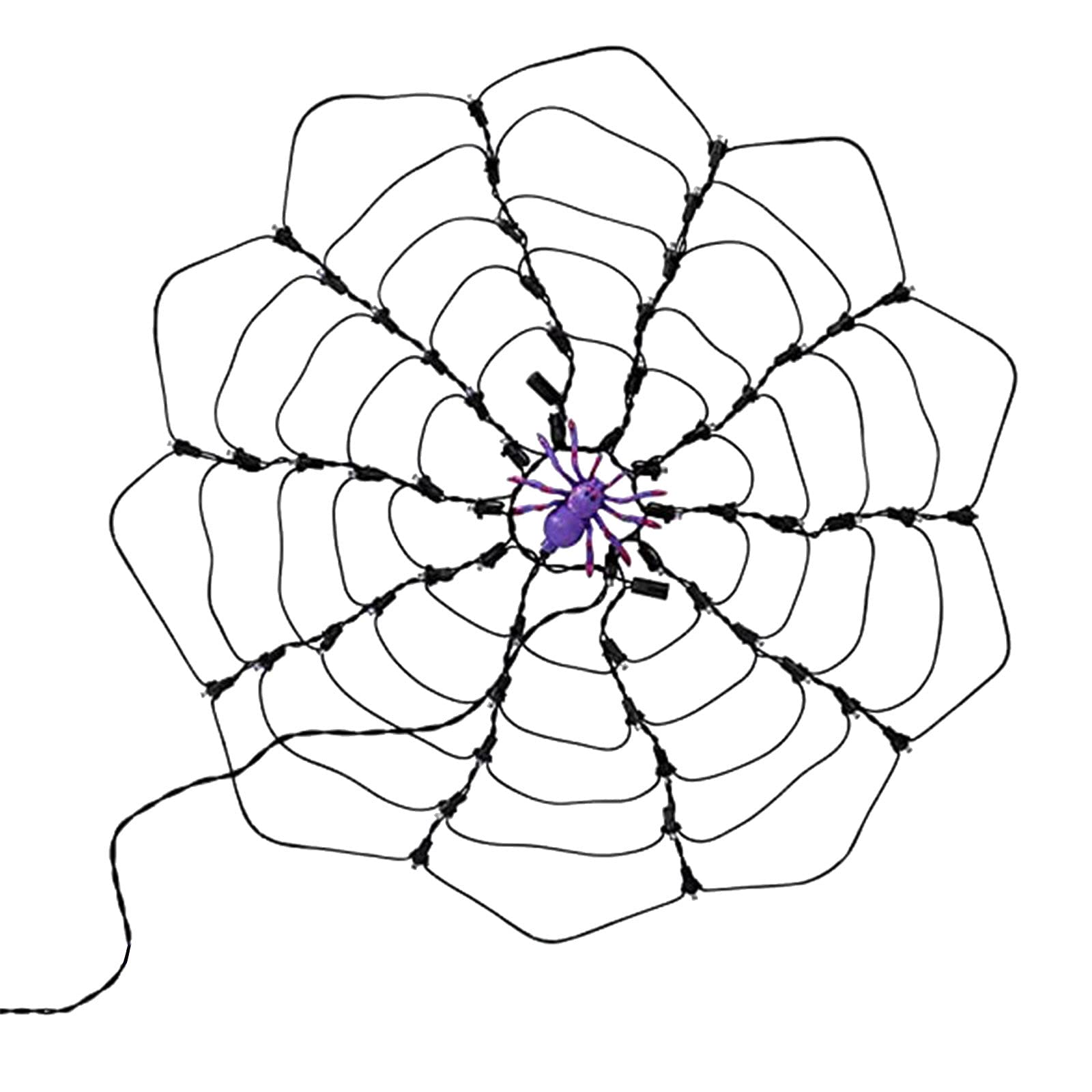 70 LED Halloween Spider Web Lights - Waterproof Orange & Purple String Lights for Indoor & Outdoor Decor - Perfect for Party, Yard, Bar, Haunted House & Window Decorations - Spooky Halloween Atmosphere