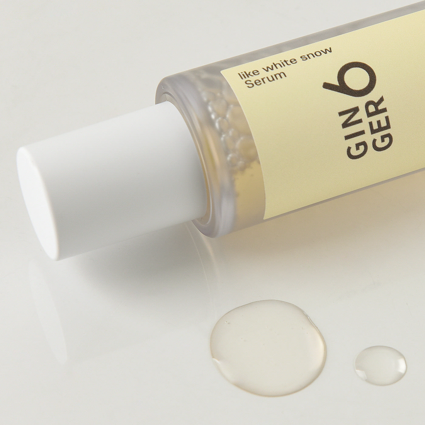 Ginger6 Like White Snow Serum 30ml - Brightening & Hydrating Facial Treatment for Glowing Skin | Perfect for Daily Skincare Routine & Nighttime Regimen