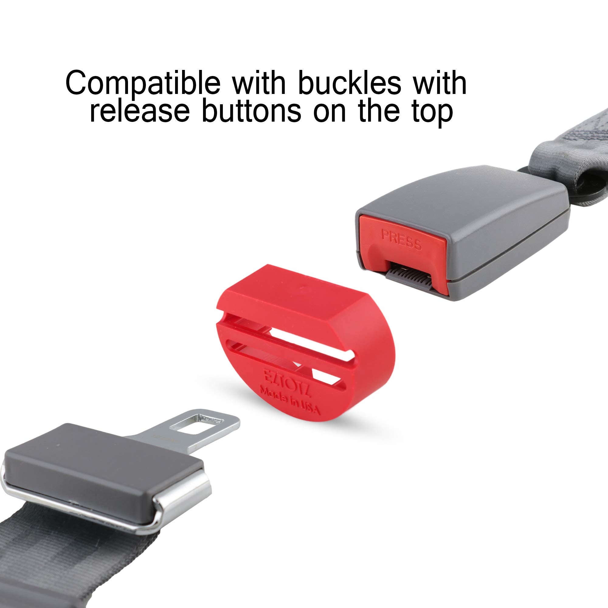 EZTOTZ BuckleShield - Premium Seat Belt Buckle Lock Cover for Child Safety - Heavy Duty ABS Plastic Universal Fit Car Accessory - Prevents Kids from Unbuckling in Booster Seats - Made in USA - Perfect for Family Road Trips & Daily Commutes