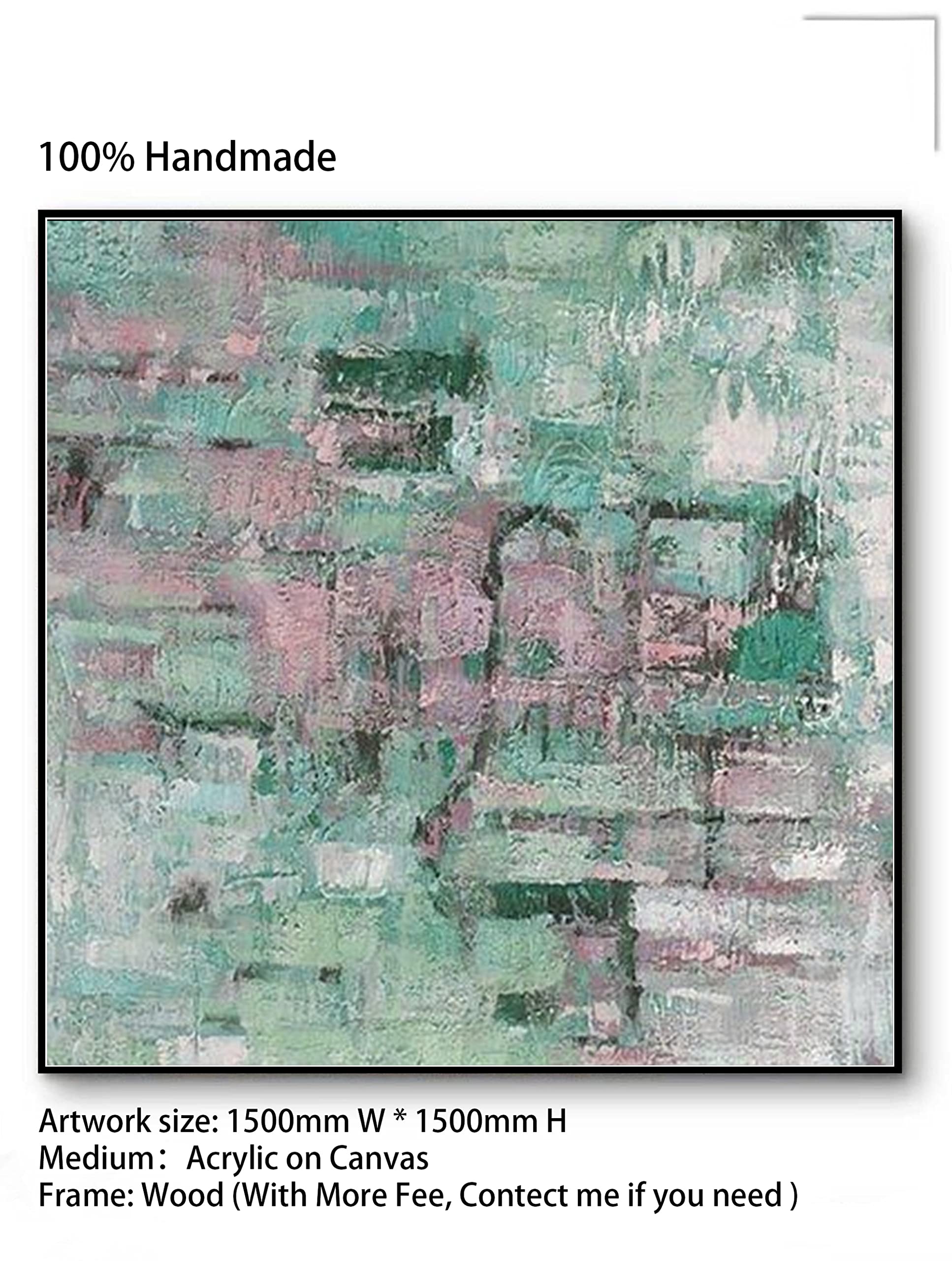 3D Textured Abstract Canvas Wall Art - 32x32 Inch Boho Home Decor Painting for Living Room, Bedroom & Wedding Decor | Custom Arch Design Modern Artwork