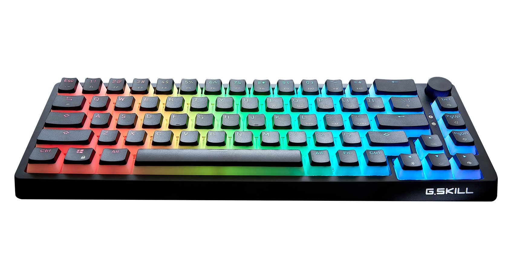 G.SKILL KM250 RGB 65% Compact Mechanical Gaming Keyboard (67 Keys) with PBT Double-Shot Keycaps - Black | Perfect for Esports, Typing & Office Work