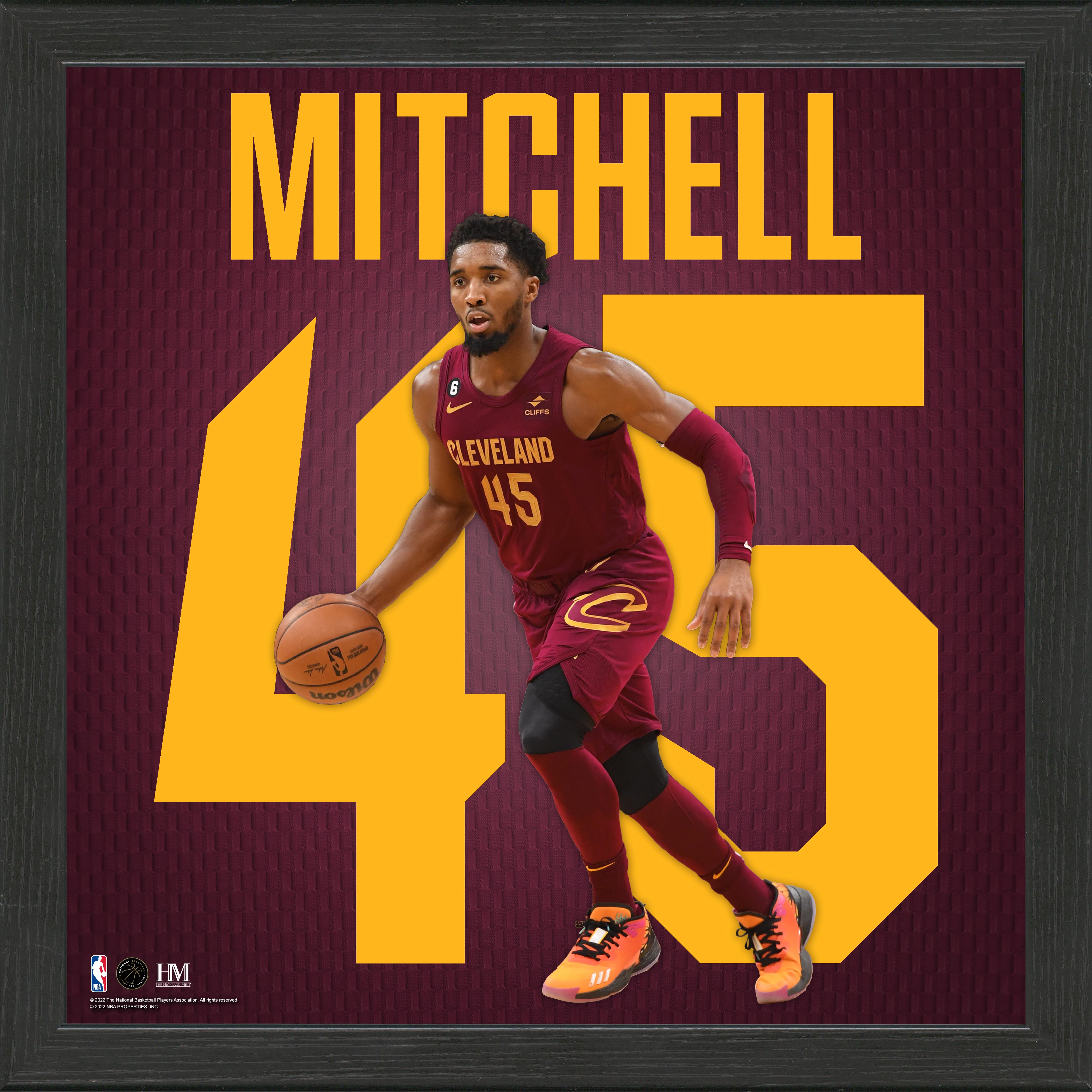 Donovan Mitchell NBA Jersey Display Frame - Officially Licensed Basketball Memorabilia for Home, Office, or Man Cave Decor