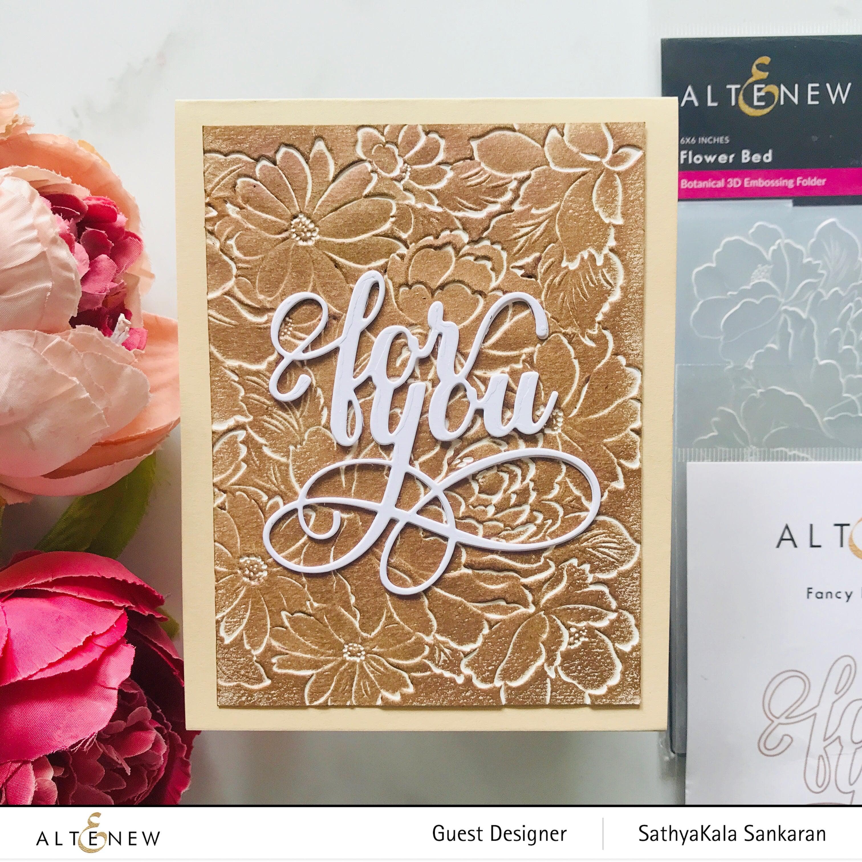 3D Embossing Folder for Flower Beds - Floral Pattern Card Making & Scrapbooking Supplies - Perfect for DIY Greeting Cards, Wedding Invitations, and Paper Crafts