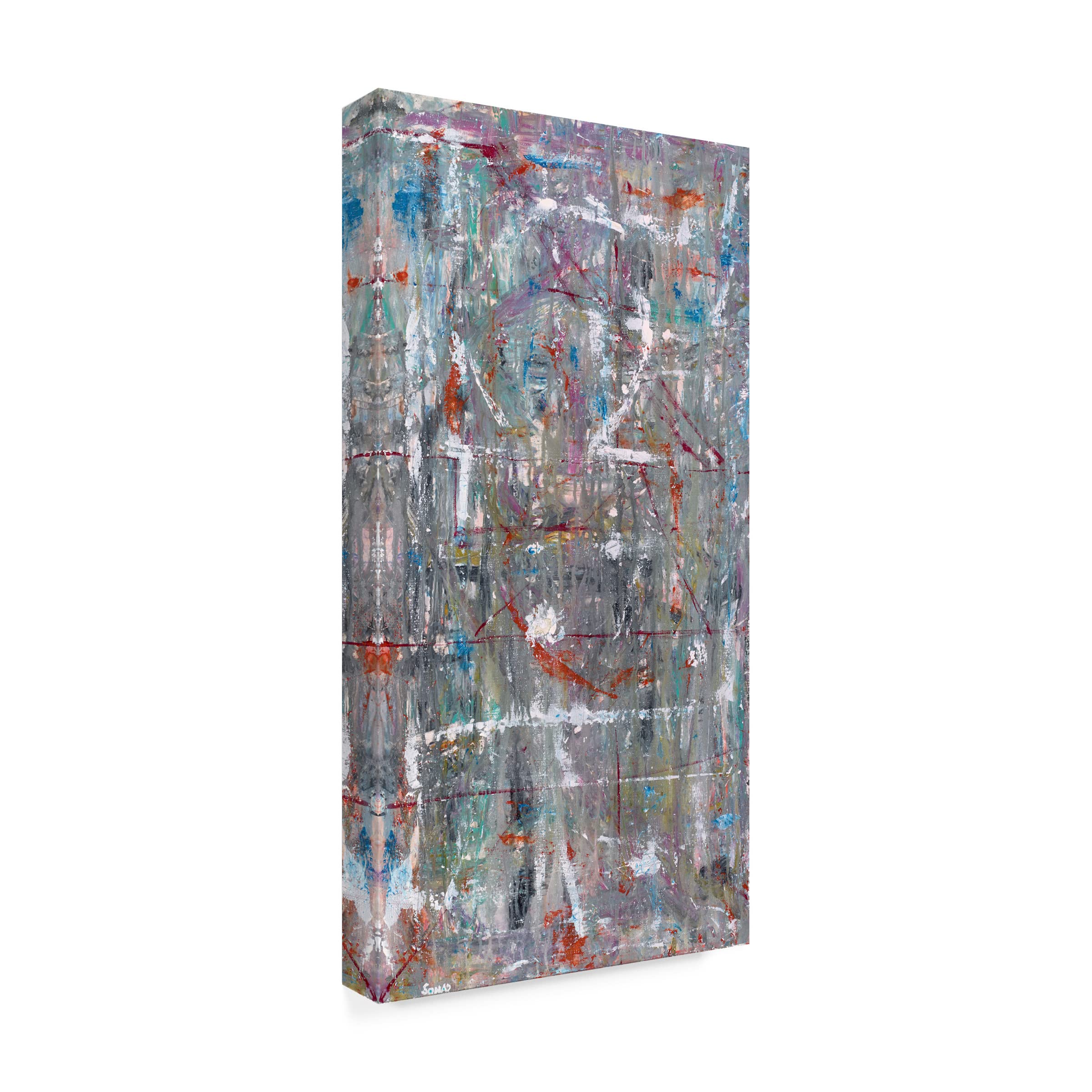 Trademark Fine Art 'Julibee Series Triptych 2' Canvas Wall Art by Sona - Modern Home Decor for Living Room, Bedroom & Office