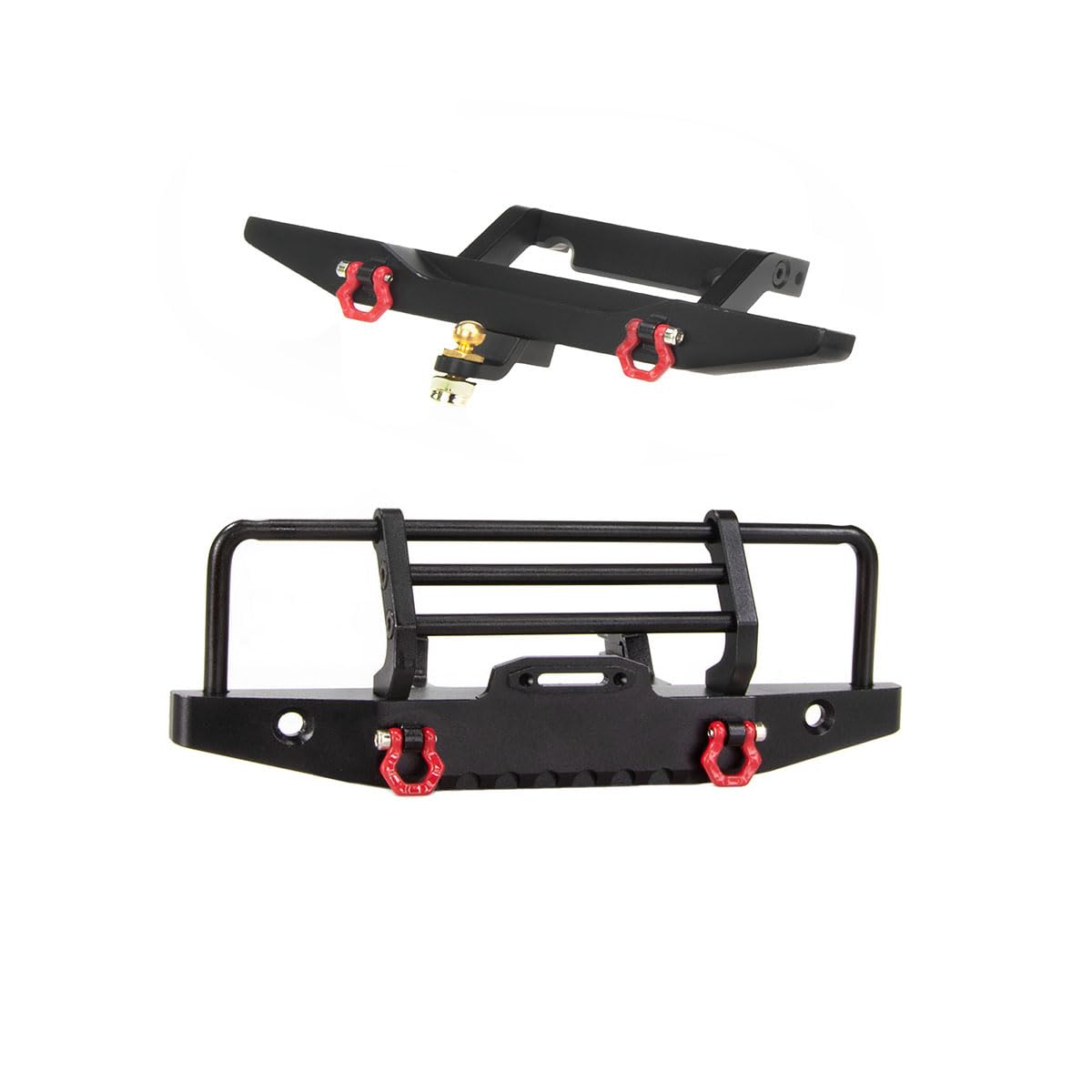 Levigo RC Aluminum Front & Rear Bumper Set for Traxxas 1/18 TRX-4M Defender - Heavy Duty Upgrade Accessories with Enhanced Protection | Perfect for Off-Road Crawling, Rock Climbing & RC Adventure Racing