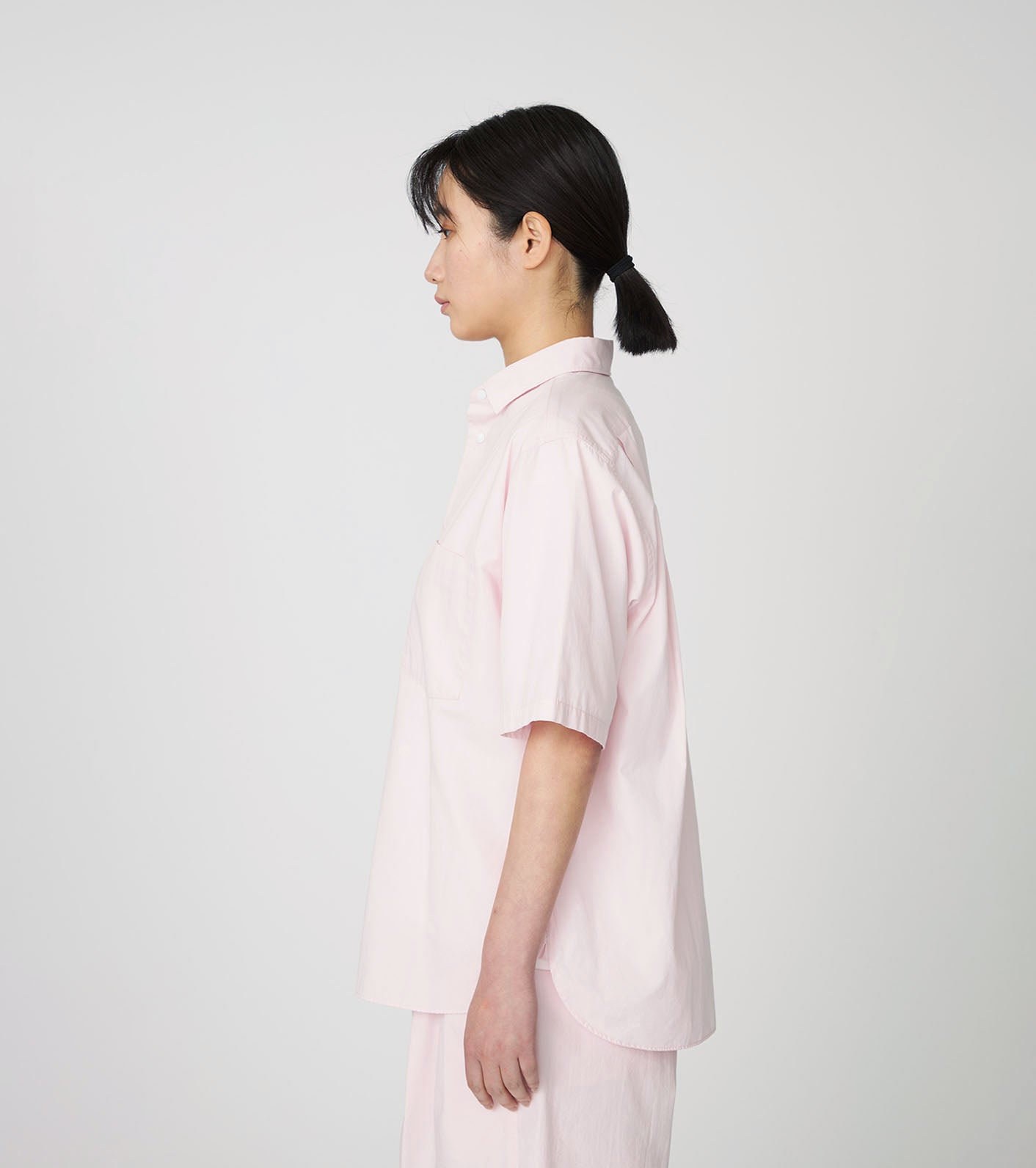 Nanamica Regular Collar Wind Short Sleeve Shirt for Men - Lightweight & Breathable Pink Casual Shirt for Summer Outdoor Activities
