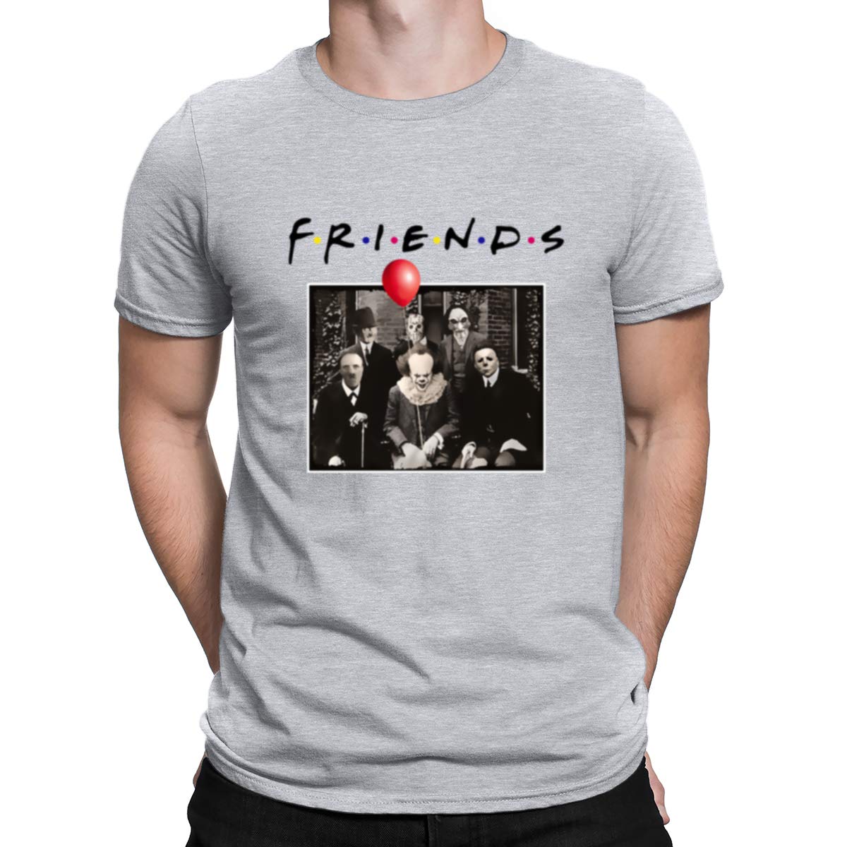 Friends Horror Halloween T-Shirt - Michael Myers & Jason Scary Movie Graphic Tee for Women & Men | Halloween Costume, Cosplay & Horror Movie Fan Gift