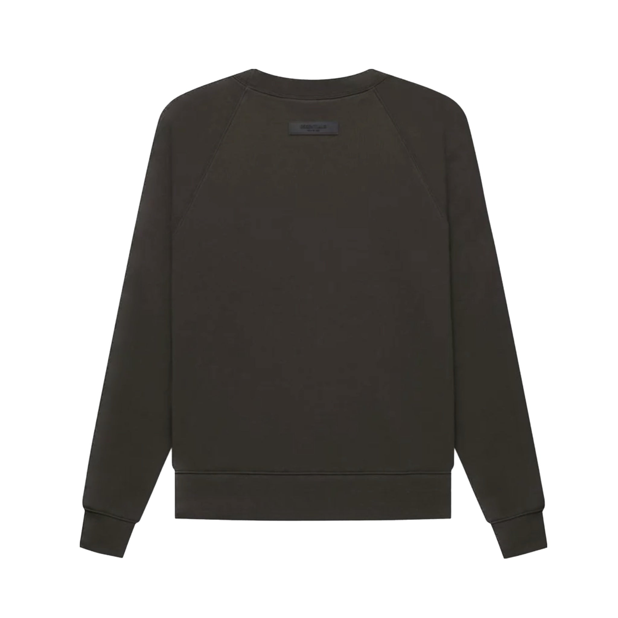 Fear of God Essentials Raglan Crewneck Sweatshirt - Off Black | Men's Casual Pullover for Streetwear & Everyday Comfort