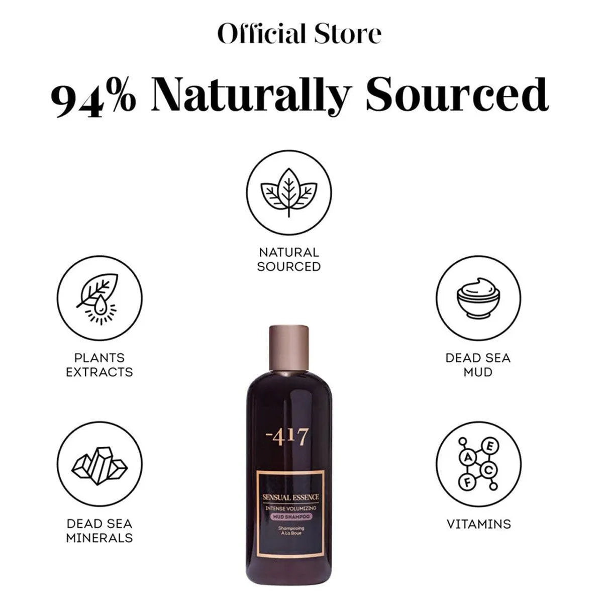 Intense Volumizing Mud Shampoo for Thick & Full Hair - Deep Cleansing & Nourishing Formula for Fine, Flat Hair - Perfect for Daily Use & Salon-Like Volume at Home