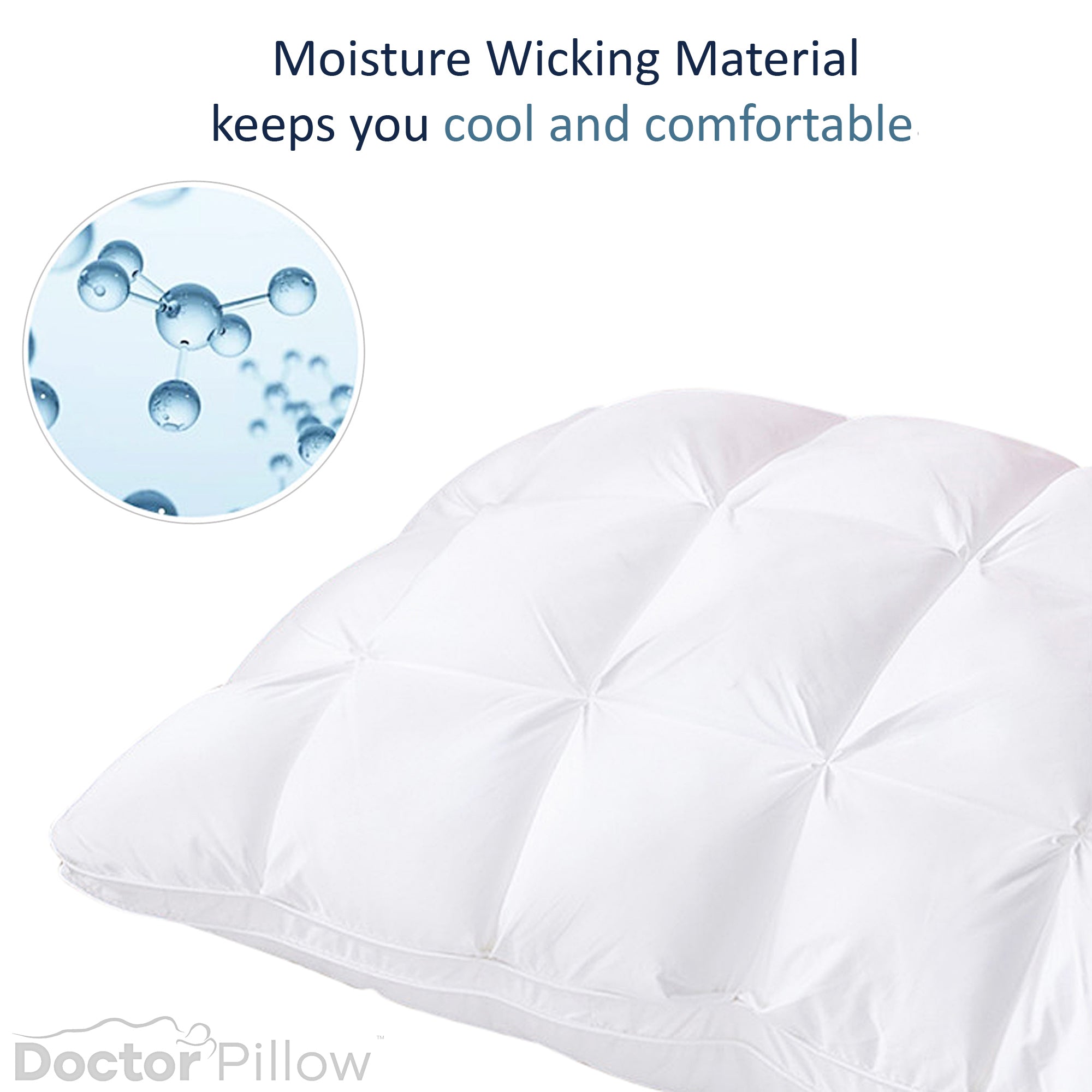 The Ice Cloud Hybrid Pillow - Cooling Gel Memory Foam Pillow for Side, Back & Stomach Sleepers - Perfect for Hot Sleepers & Neck Pain Relief (Home, Travel & Office Use)