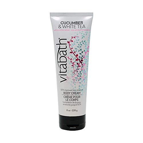 Vitabath Cucumber & White Tea Body Cream for Unisex - 8 Oz Hydrating Moisturizer with Soothing Scent | Perfect for Dry Skin Care & Daily Relaxation After Shower