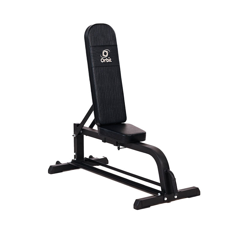 Orbit Adjustable Weight Bench with Dumbbell Storage Shelf - Home Gym Equipment for Full Body Workout & Strength Training