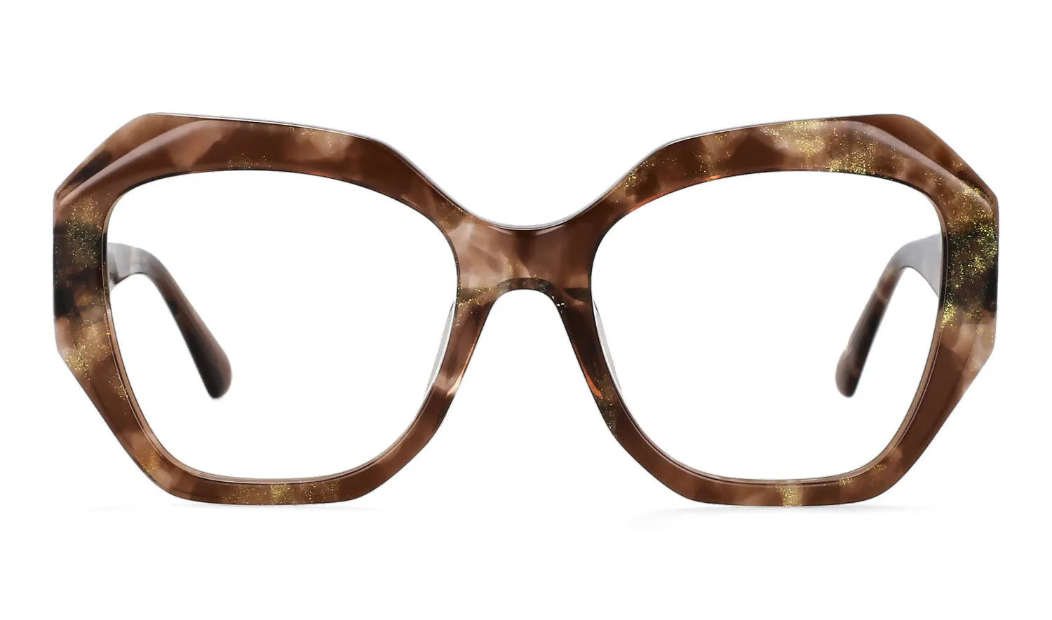 CCspace Women's Full Rim Oversized Square Acetate Reading Glasses +1.0 to +4.0 - Fashionable Blue Light Blocking Readers for Work, Reading & Computer Use