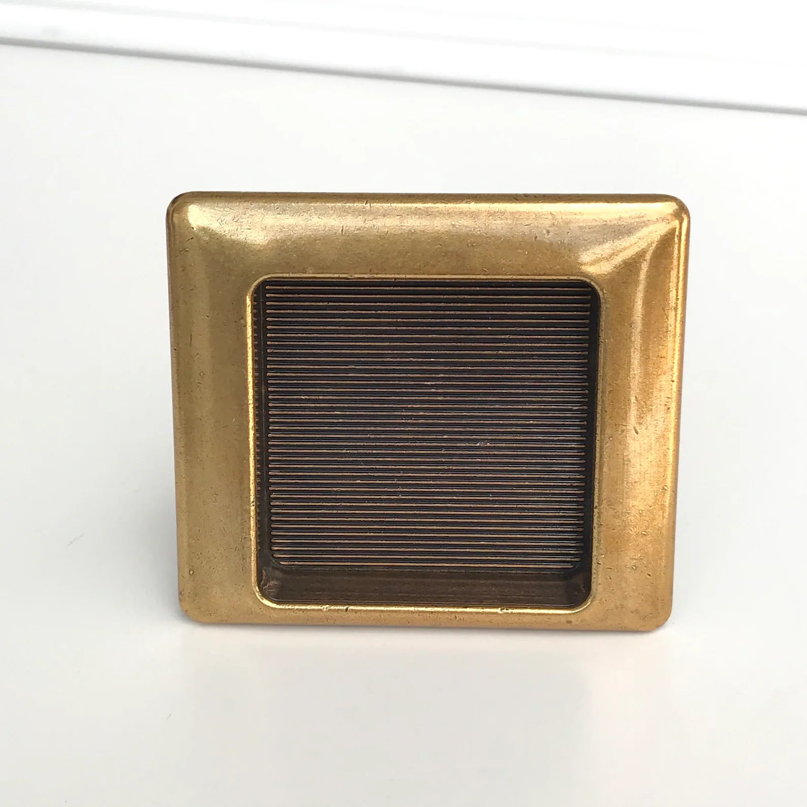 Vintage Square Antique Brass Recessed Drawer Pulls - Cabinet Hardware for Kitchen, Bathroom & Furniture (Set of 10) - Perfect for Home Renovation & DIY Projects