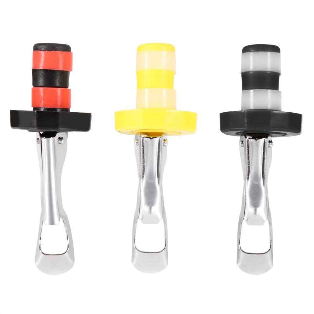Premium Reusable Wine Stoppers - 3 Pack Silicone Vacuum Seal Plugs for Wine Bottles | Preserve Freshness & Flavor | Perfect for Red Wine, White Wine, Champagne & Beverage Storage