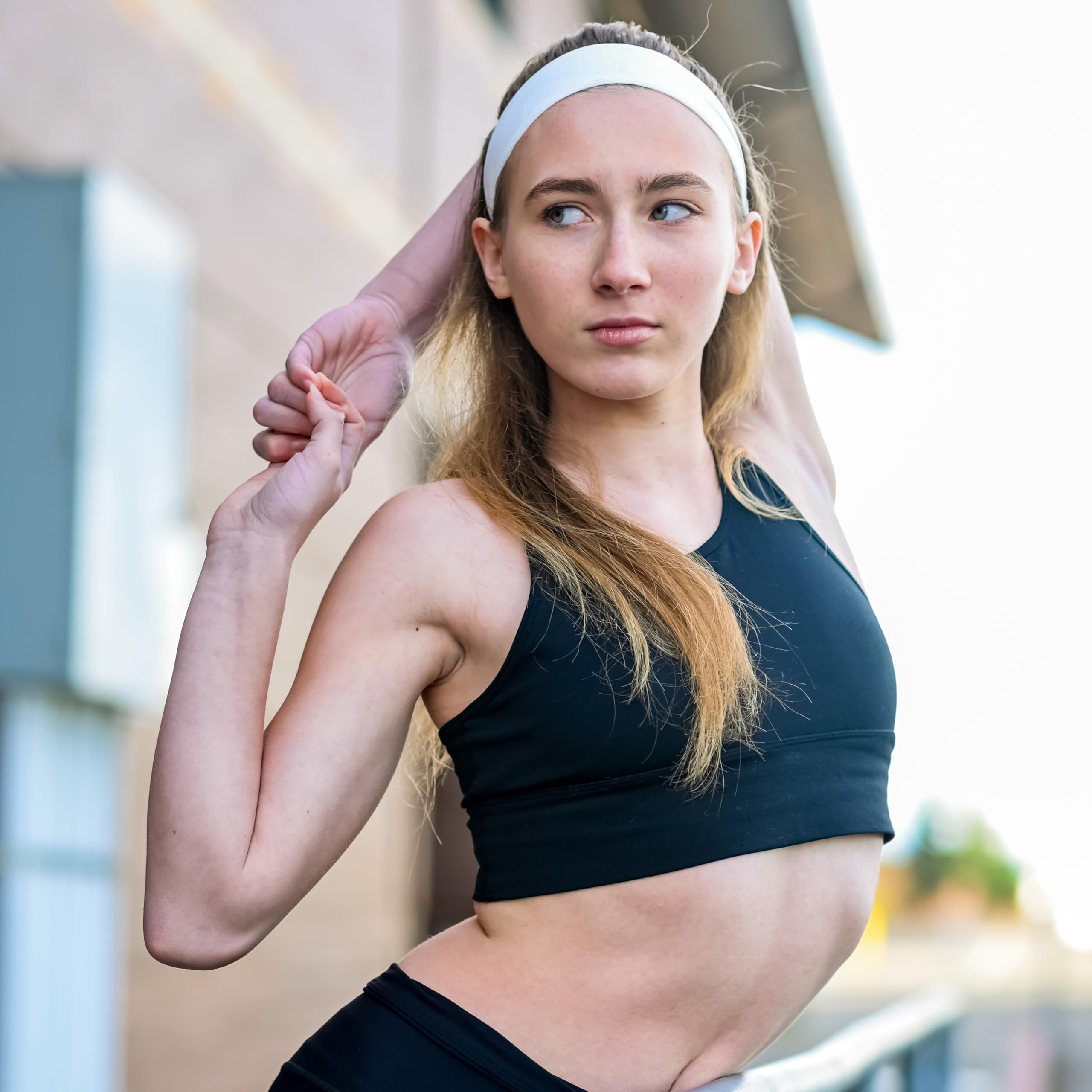 FROG SAC Adjustable Non-Slip Sport Headbands for Women & Girls - Breathable Stretchy Elastic Workout Headbands for Yoga, Running, Soccer & Exercise - Perfect for Gym, Sports & Active Lifestyles